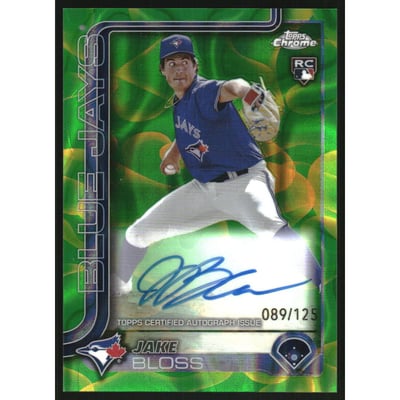 2025 Topps Chrome Update Rookie Autographs Green Yellow Lava Lamp Refractors #RAJB Jake Bloss