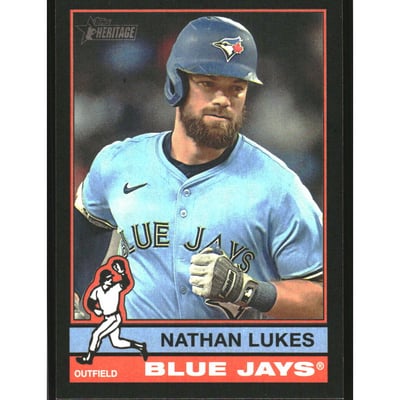 2025 Topps Heritage Black Border #601 Nathan Lukes