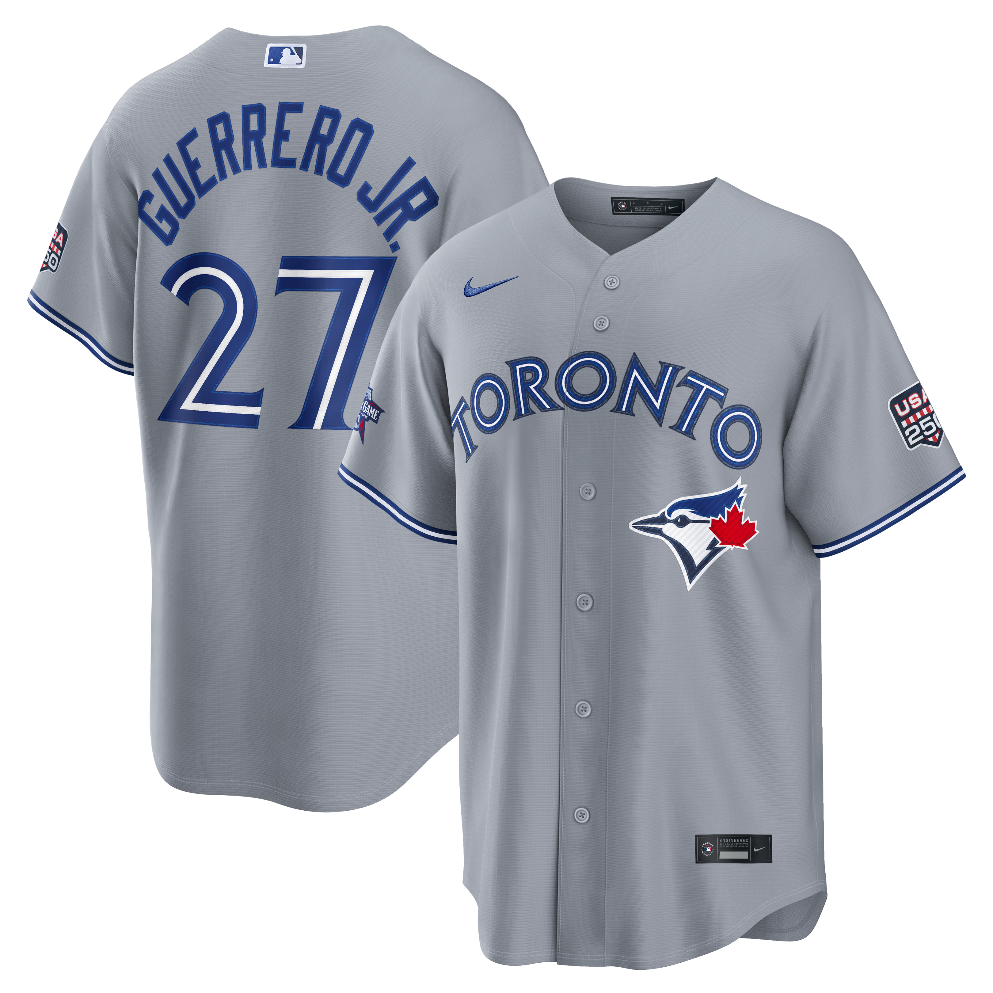 Maillot réplique gris Nike de Vladimir Guerrero Jr., Blue Jays Toronto, pour le match des étoiles 2026.