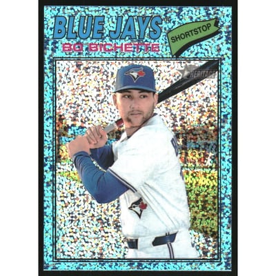2026 Topps Heritage Chrome Light Blue Sparkle Refractors #122 Bo Bichette