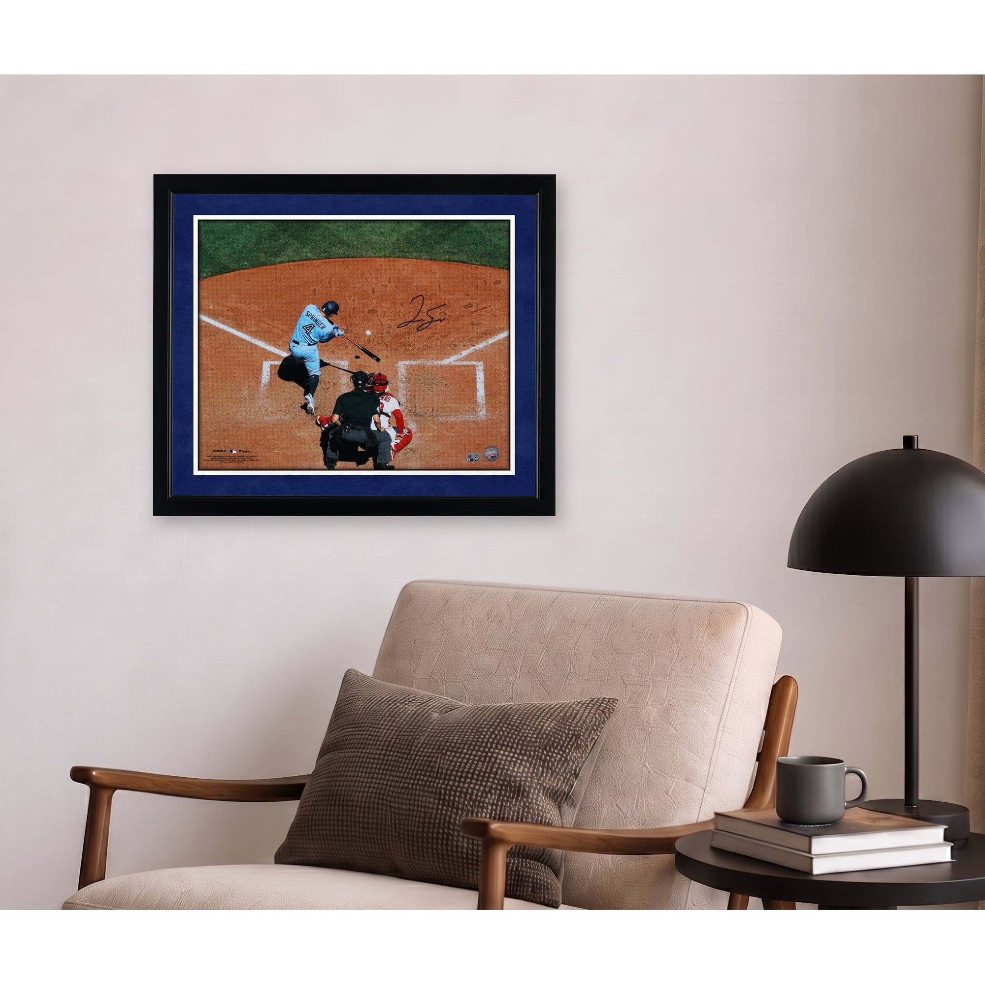 George Springer Toronto Blue Jays Autographed 16" x 20" Batting Top View Photograph