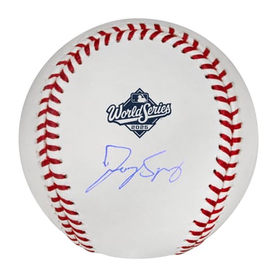 George Springer Toronto Blue Jays Autographié Fanatics Authentique 2025 World Series Logo Baseball
