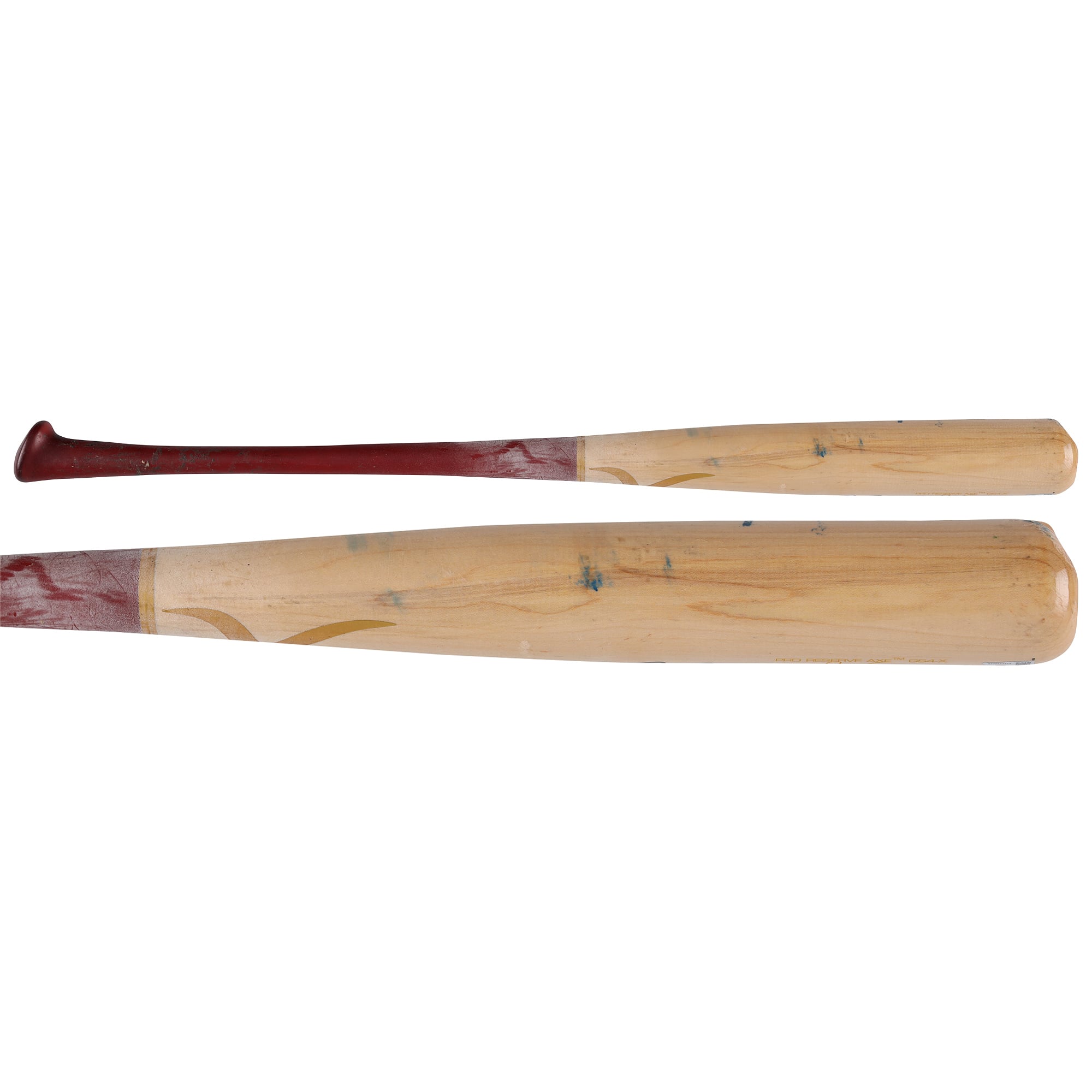 George Springer Toronto Blue Jays Autographed Game-Used Tan/Red Victus Broken Bat from the 2025 MLB Season - NF70447549