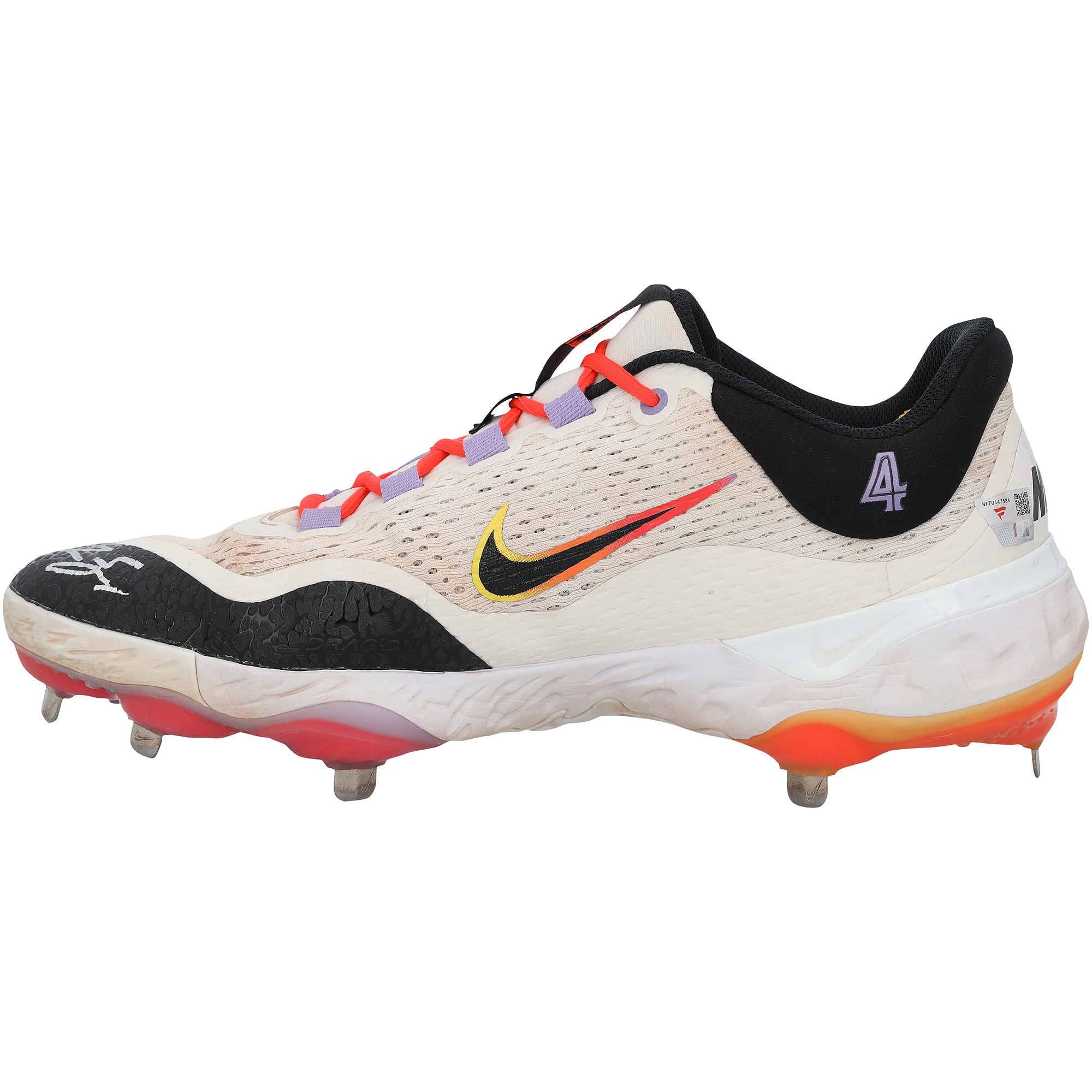 George Springer Toronto Blue Jays Autographed Game-Used White Nike Cleats from the 2025 MLB Season - NF70447583-84