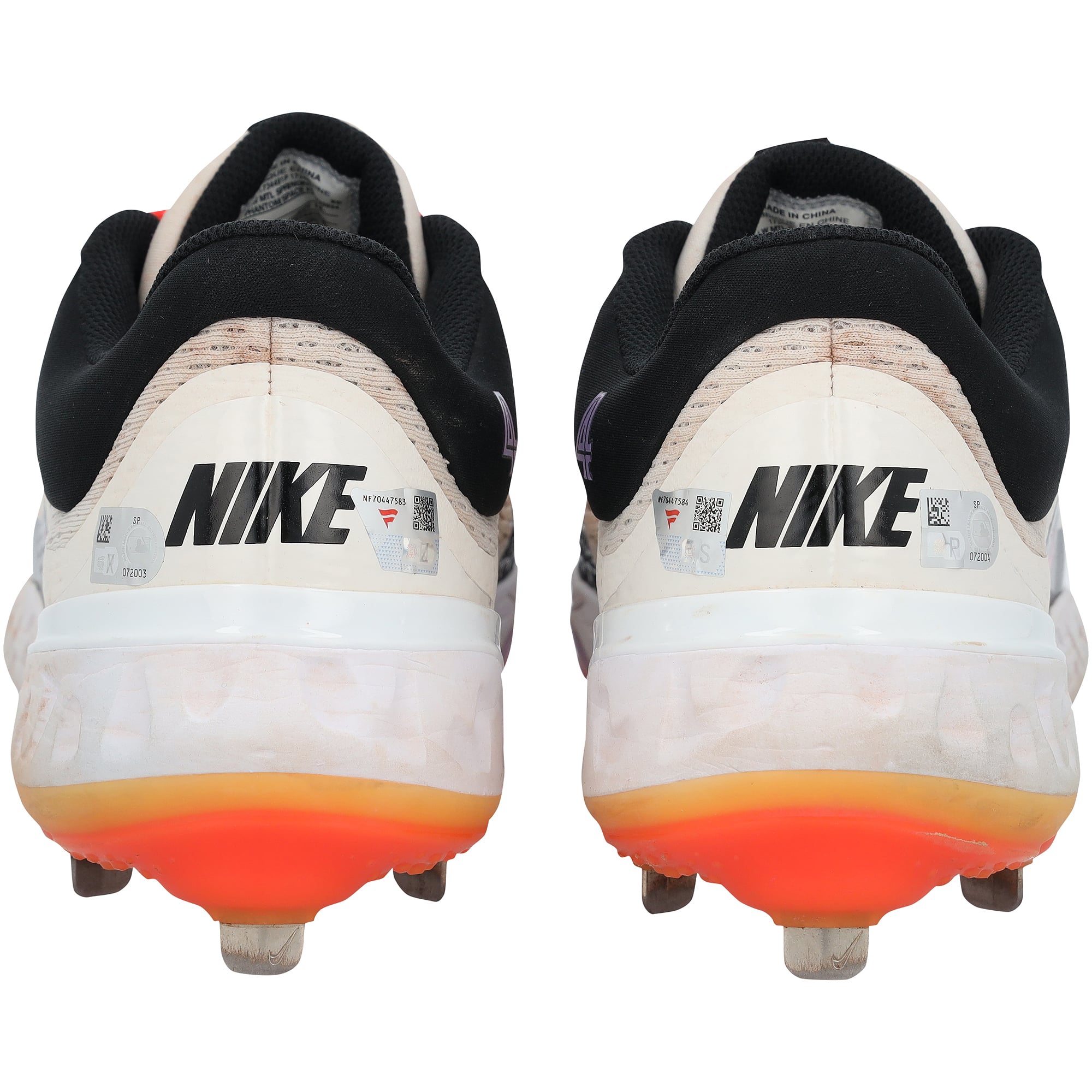 George Springer Toronto Blue Jays Autographed Game-Used White Nike Cleats from the 2025 MLB Season - NF70447583-84
