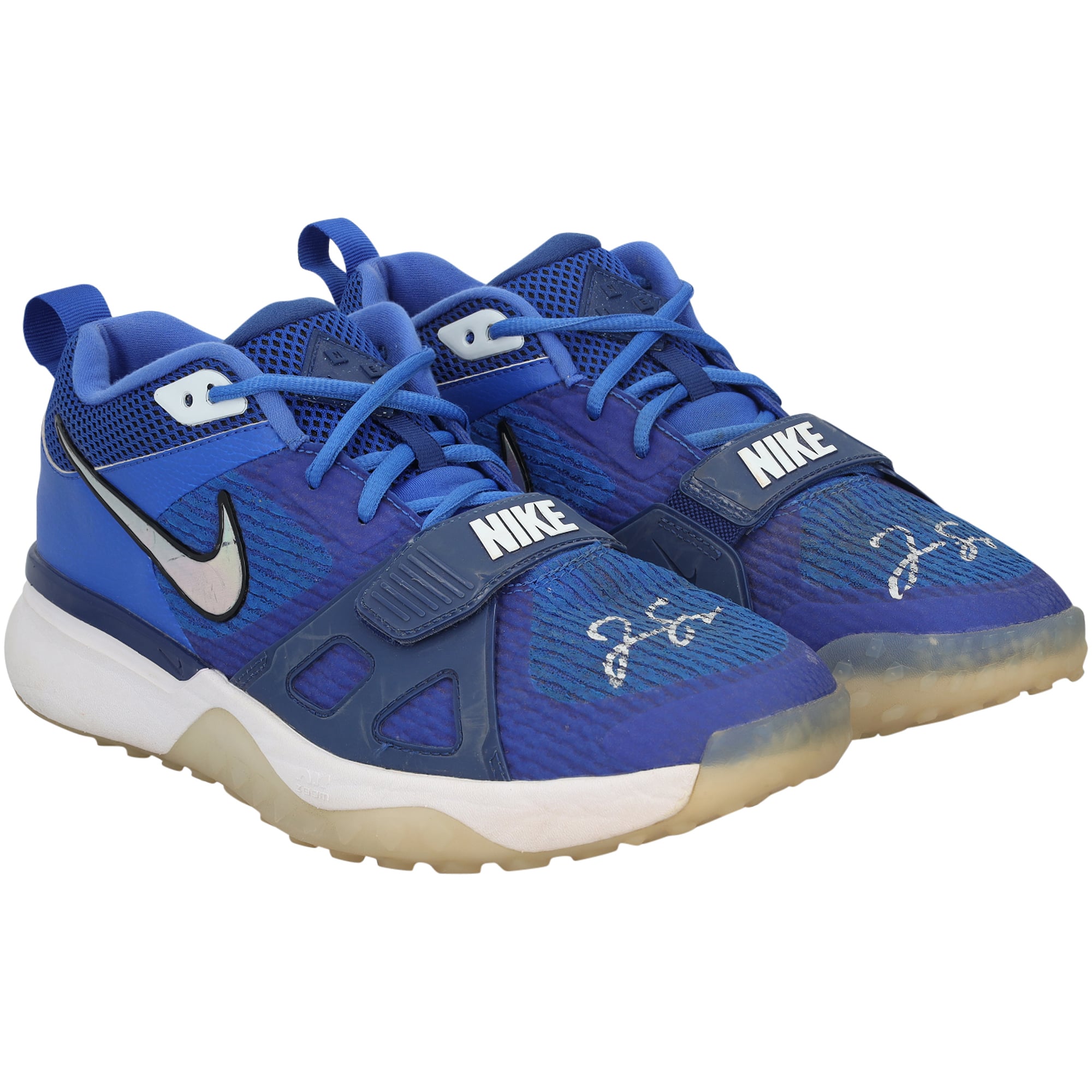 George Springer Toronto Blue Jays Autographed Player-Worn Blue Nike Shoes from the 2025 MLB Season