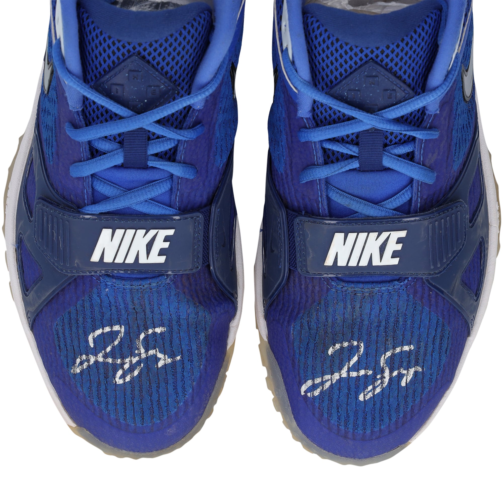 George Springer Toronto Blue Jays Autographed Player-Worn Blue Nike Shoes from the 2025 MLB Season