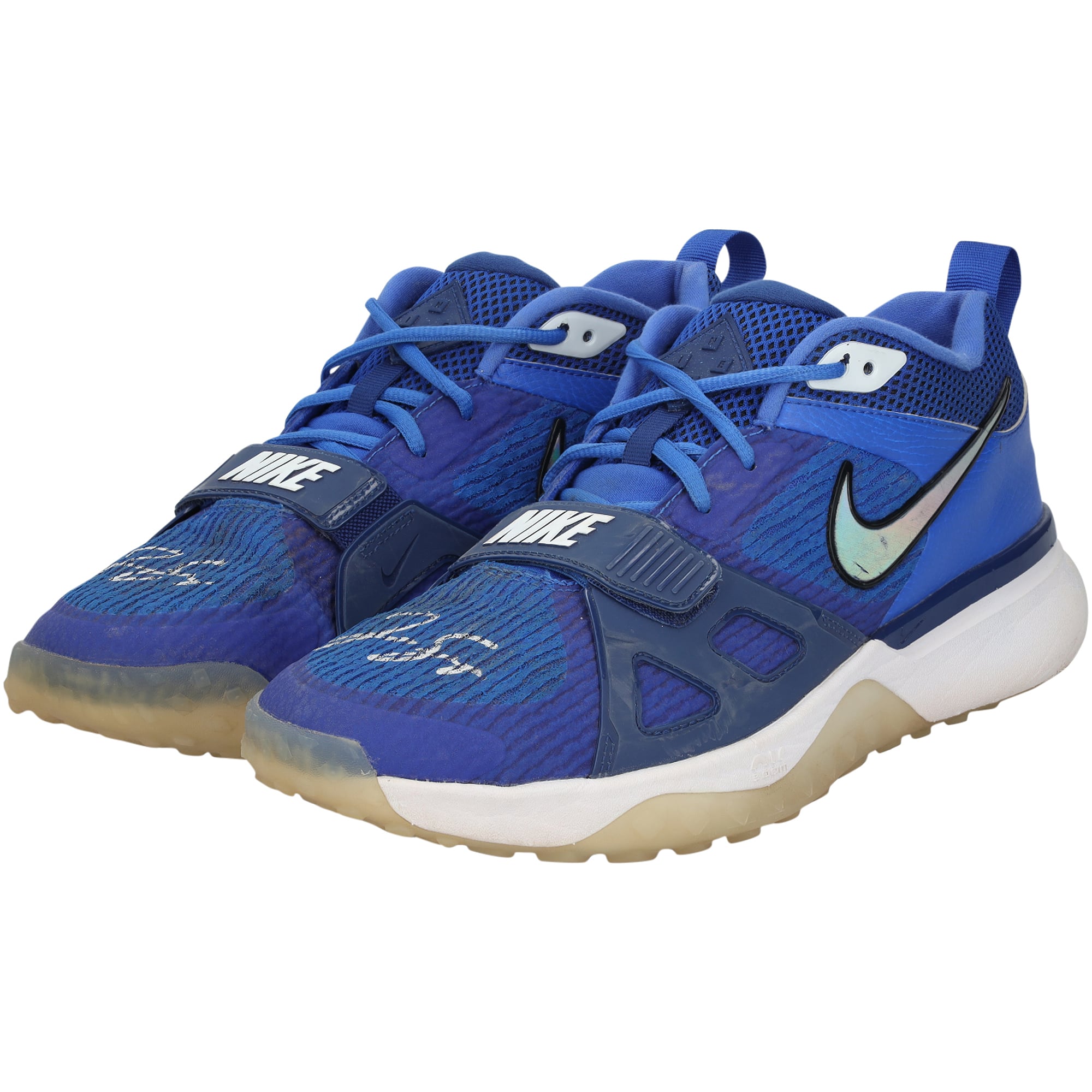 George Springer Toronto Blue Jays Autographed Player-Worn Blue Nike Shoes from the 2025 MLB Season
