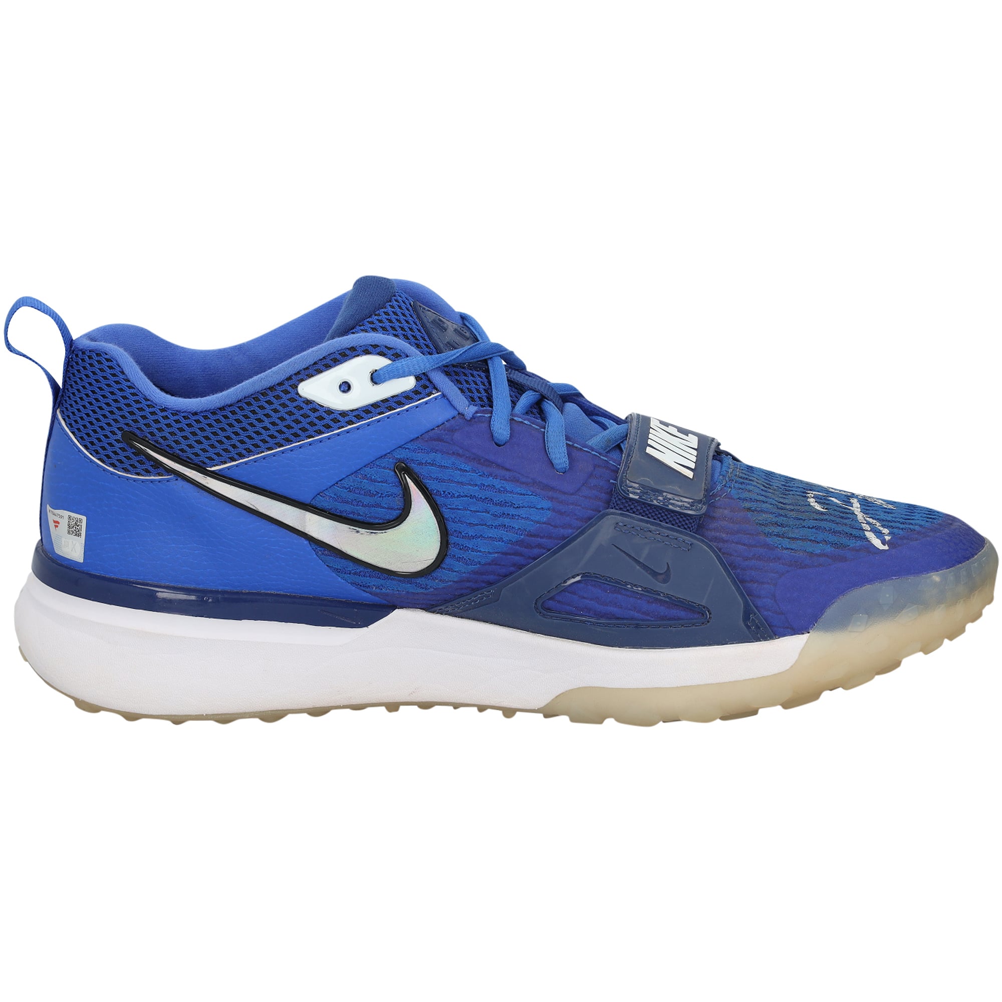 George Springer Toronto Blue Jays Autographed Player-Worn Blue Nike Shoes from the 2025 MLB Season