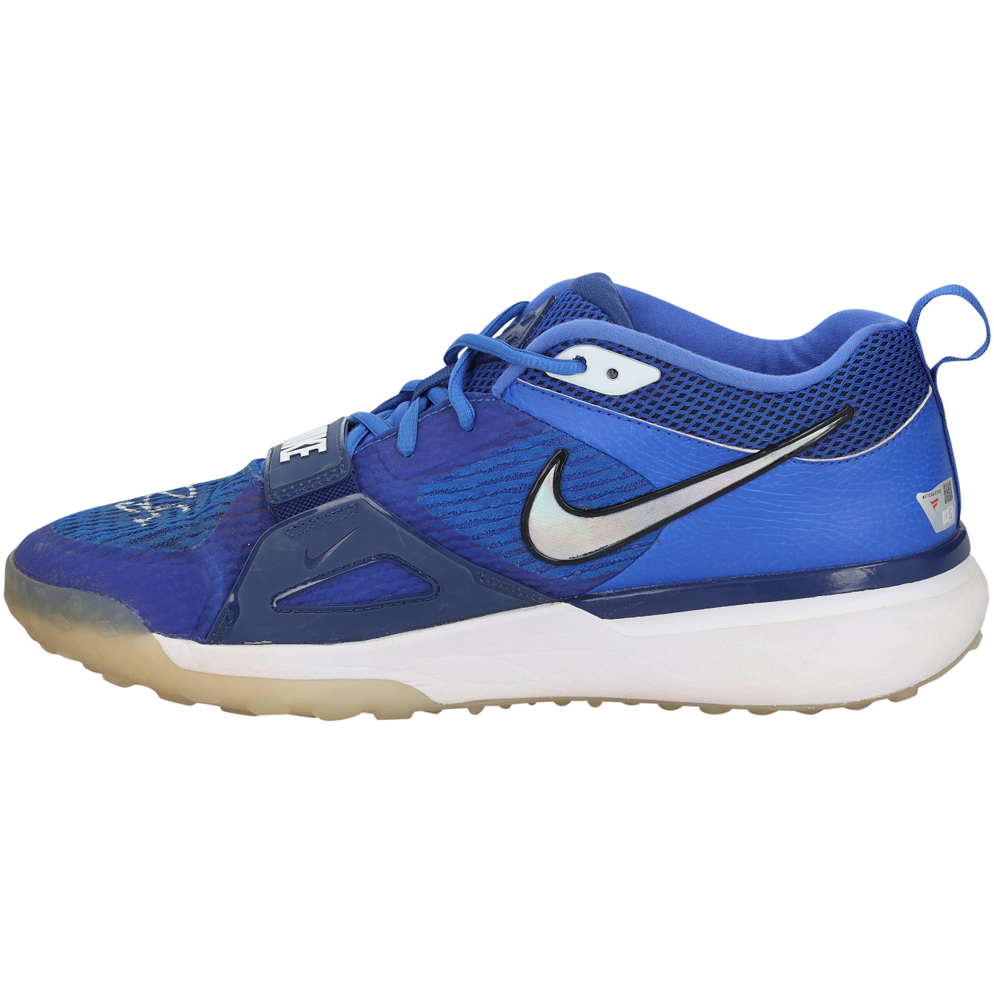 George Springer Toronto Blue Jays Autographed Player-Worn Blue Nike Shoes from the 2025 MLB Season