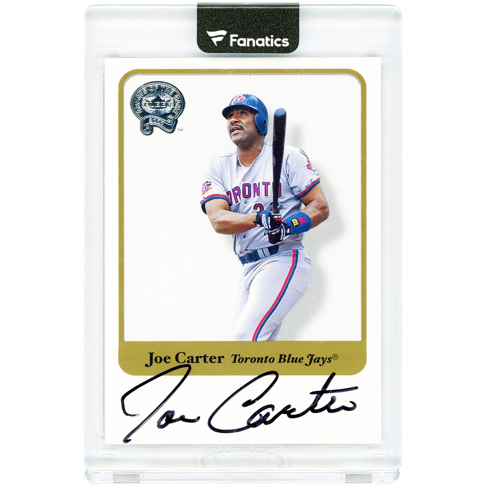 Carte autographiée de Joe Carter (Blue Jays de Toronto) 2001 Fleer Greats Of The Game #NNO