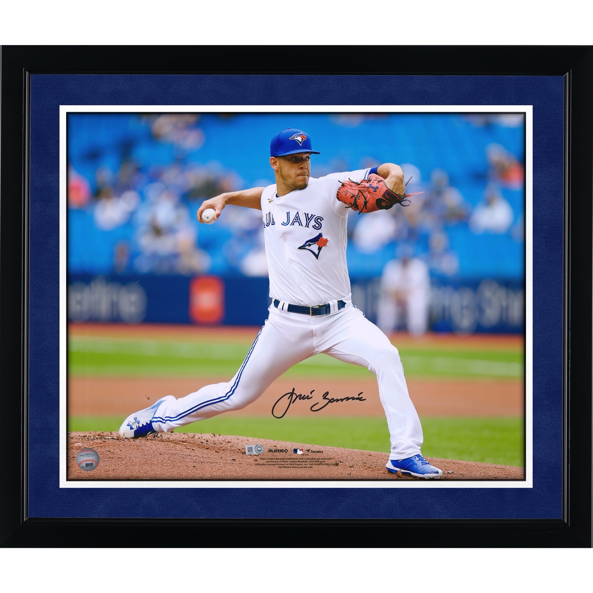 Jose Berrios Toronto Blue Jays Autographed 16" x 20" Pitching Photograph