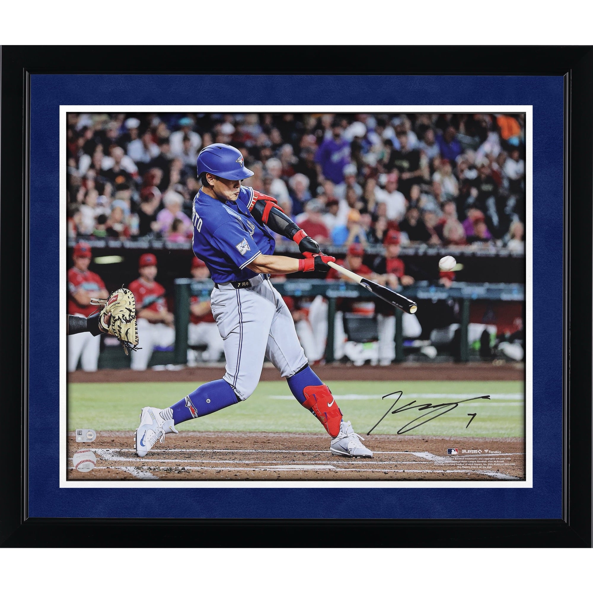 Kazuma Okamoto Toronto Blue Jays Autographed 16" x 20" Hitting Photograph