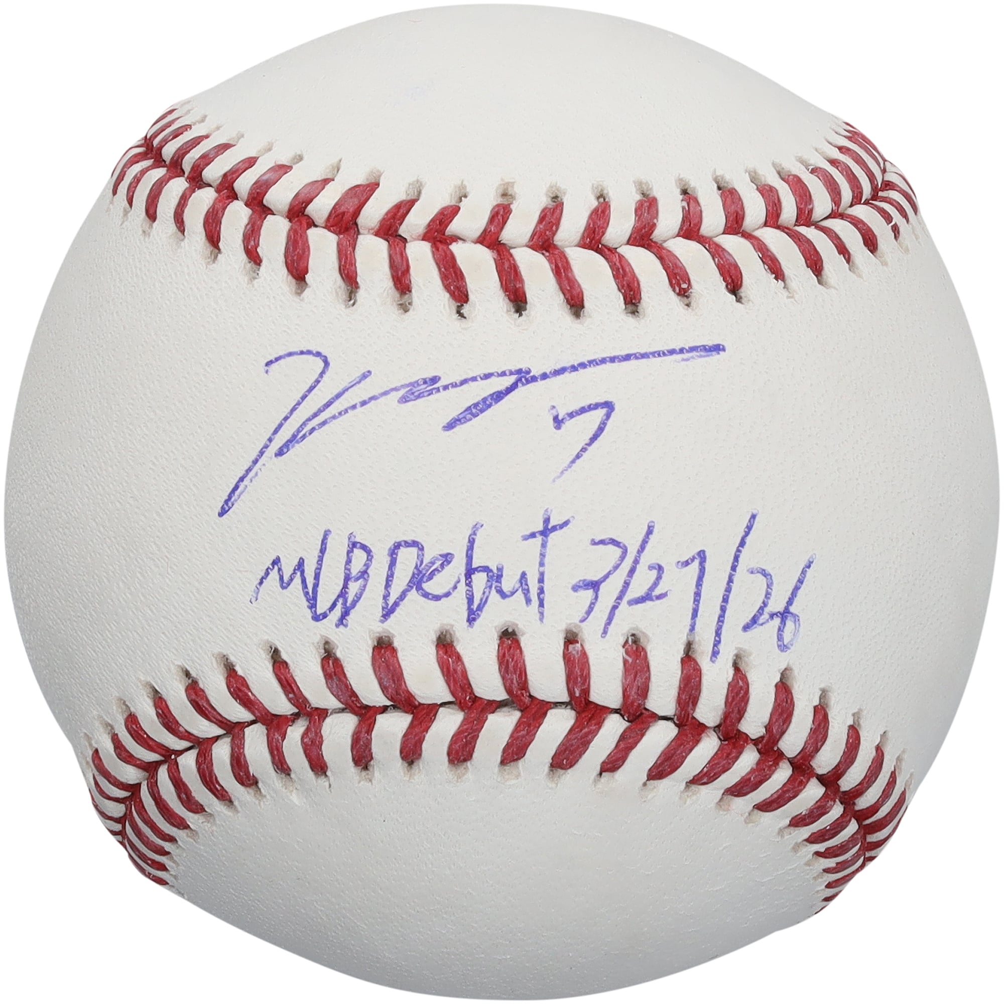 Balle de baseball autographiée par Kazuma Okamoto des Blue Jays de Toronto avec inscription « Débuts en MLB le 27/03/2026 »
