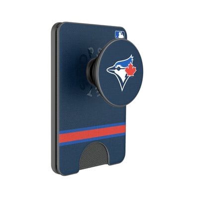 Toronto Blue Jays Keyscaper Stripe PopSockets Magnetic Wallet