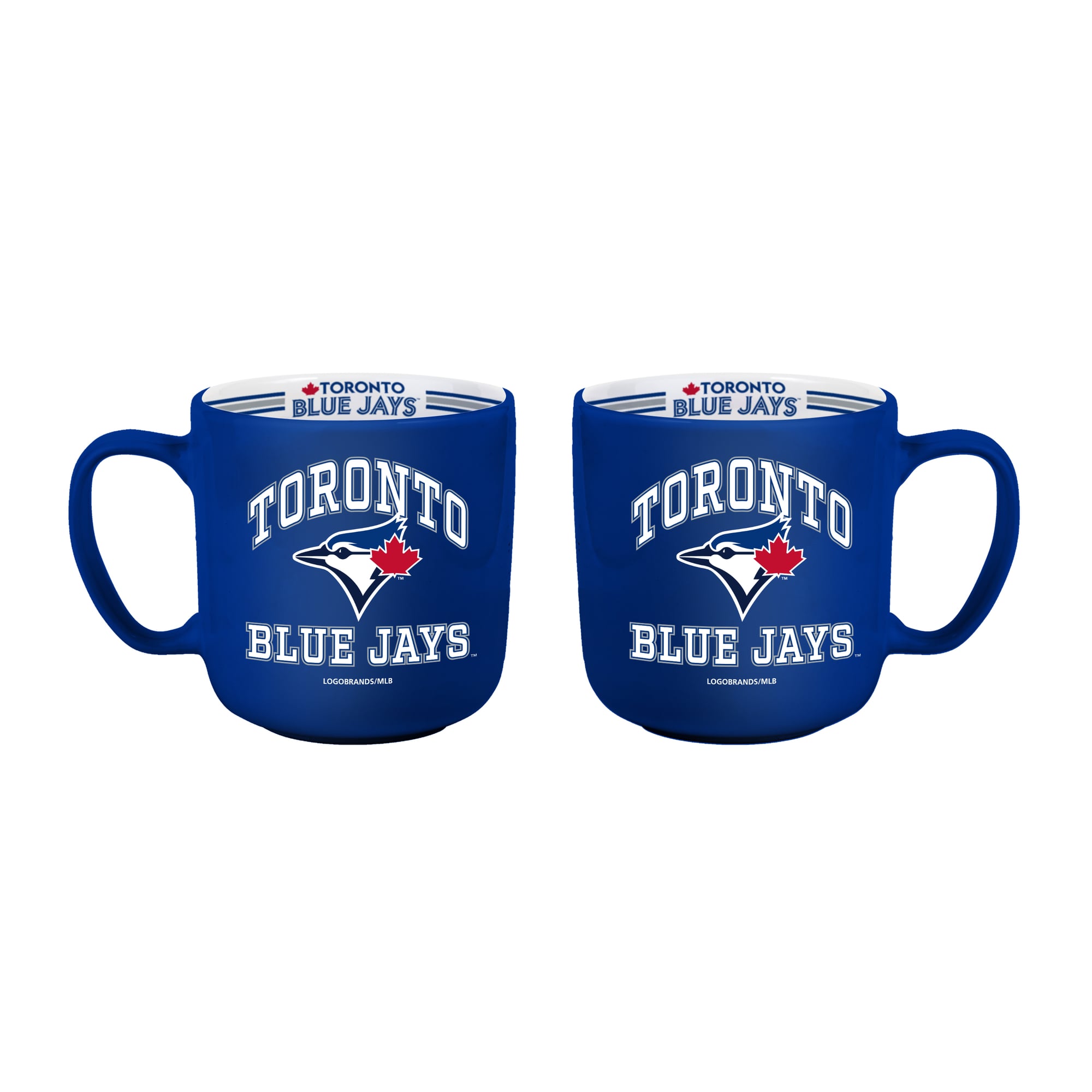 Logo Brands Toronto Blue Jays Two-Piece 15oz. Stripe Mug Set
