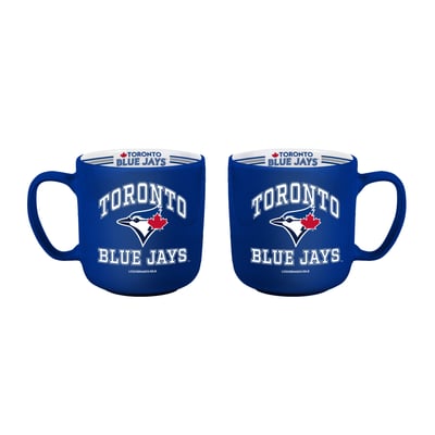 Toronto Blue Jays Logo Brands Two-Piece 15oz. Stripe Mug Set