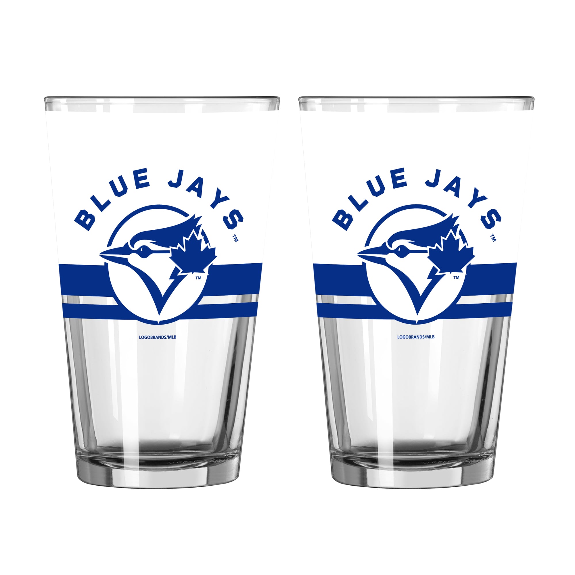 Ensemble de deux verres à bière Horizon de 473 ml (16 oz) Logo Brands Toronto Blue Jays