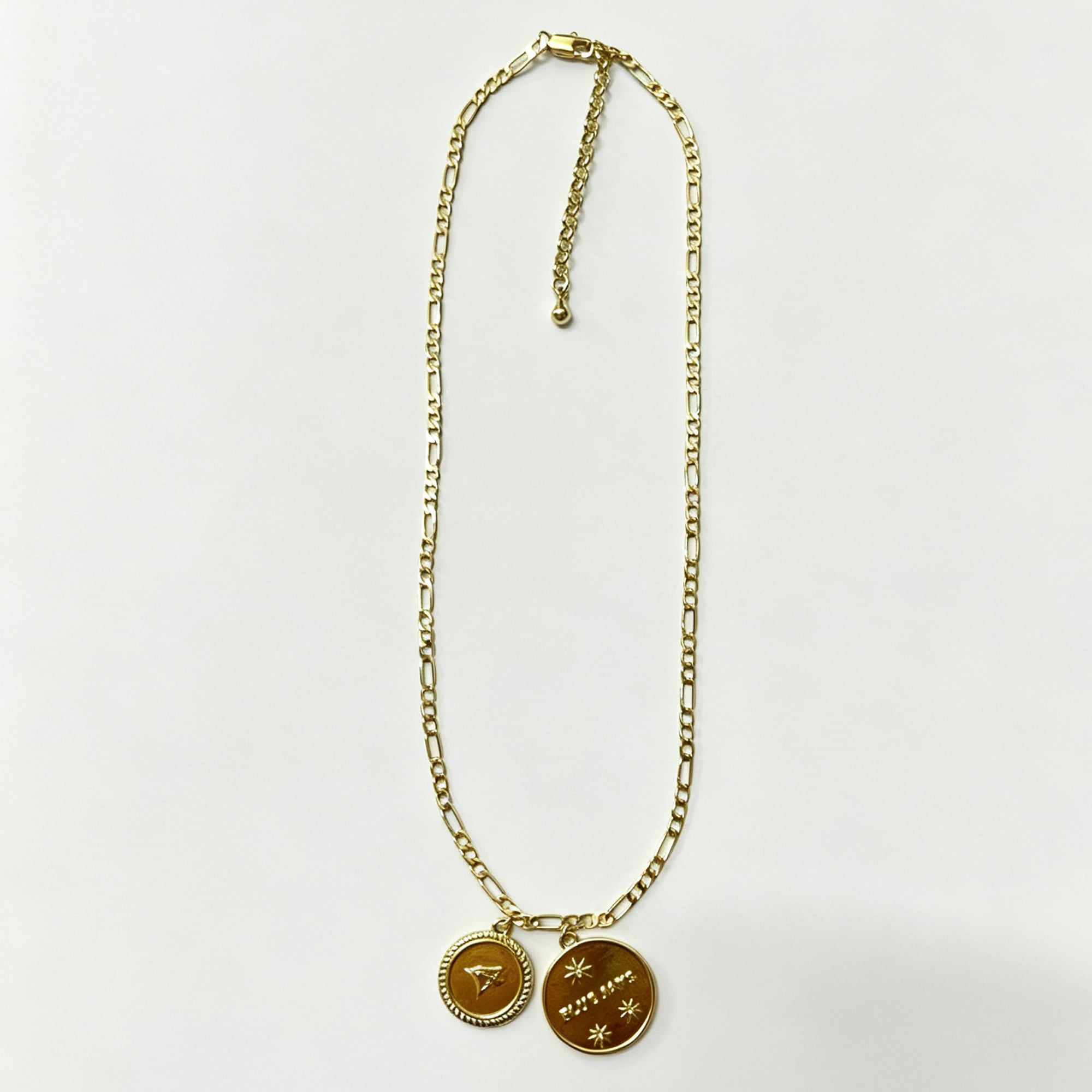 LUV AJ Toronto Blue Jays Double Coin Logo Necklace