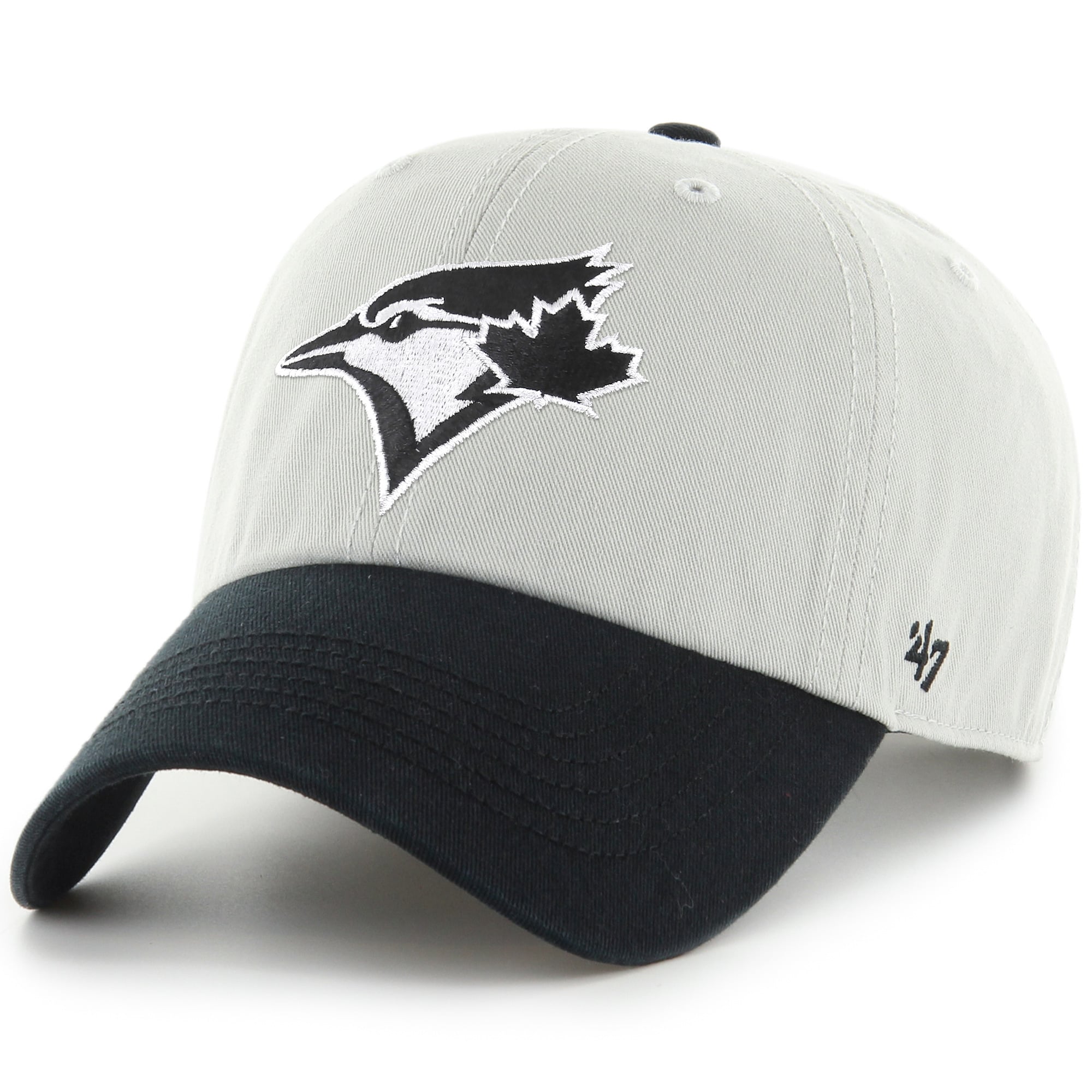 Casquette ajustable bicolore grise et noire des Blue Jays de Toronto, modèle 47, pour homme