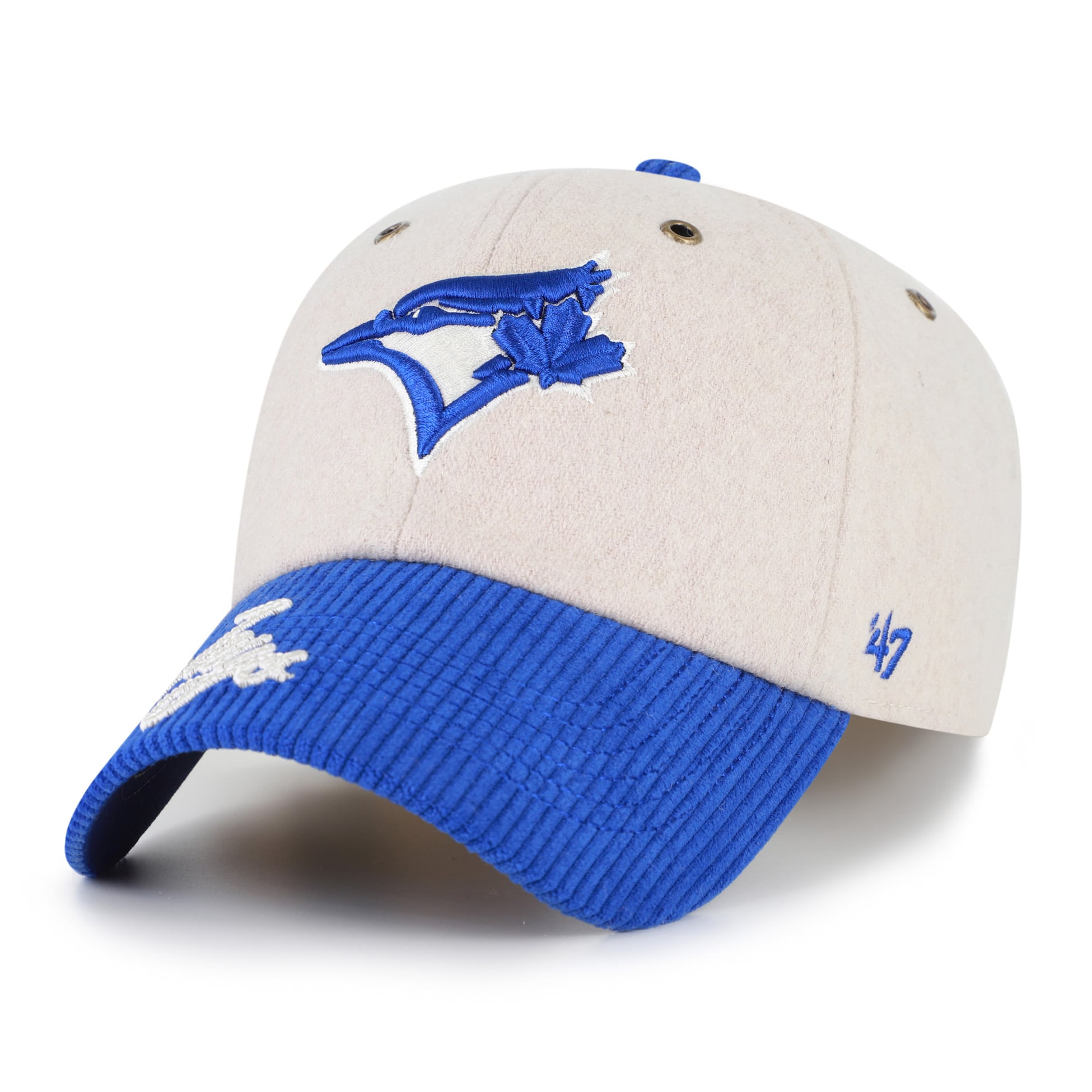 Casquette ajustable pour homme '47 Naturel/Royal Toronto Blue Jays Rope Script Clean Up