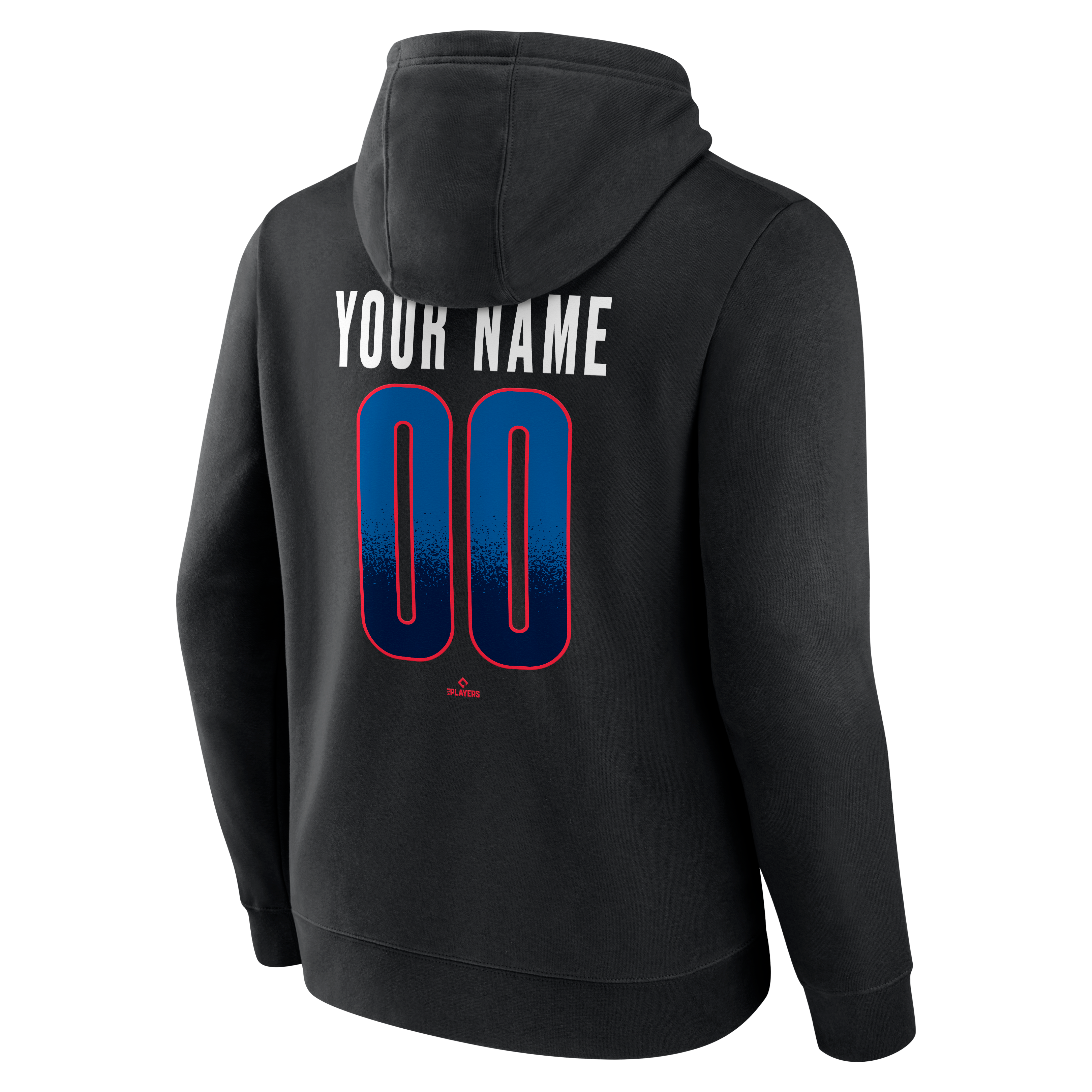 Sweat à capuche personnalisé avec nom et numéro, noir, pour homme, des Blue Jays de Toronto (domicile).