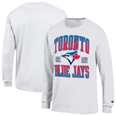  Toronto Blue Jays Champion Jersey Long Sleeve T-Shirt - White
