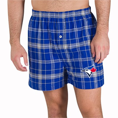 Toronto Blue Jays Concepts Sport Ultimate Flannel Boxers - Royal/Gray