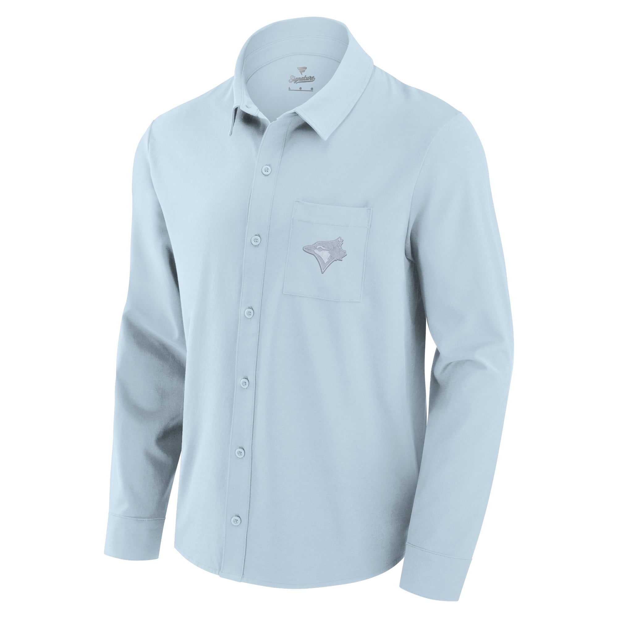Men's Fanatics Light Blue Toronto Jays Front Office Long Sleeve Button-Up Shirt