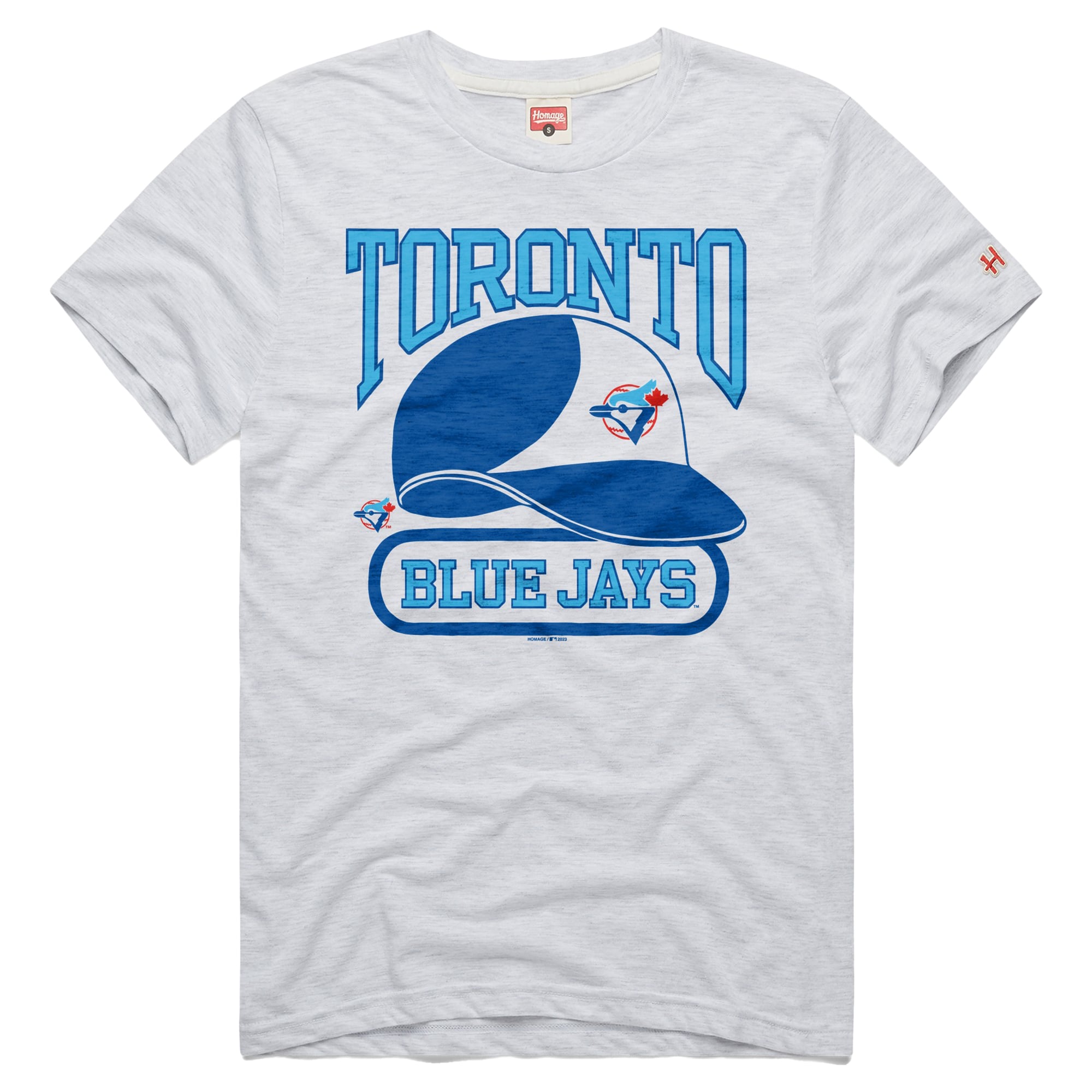T-shirt homme Homage Ash Toronto Blue Jays Tri-Blend Hyperlocal
