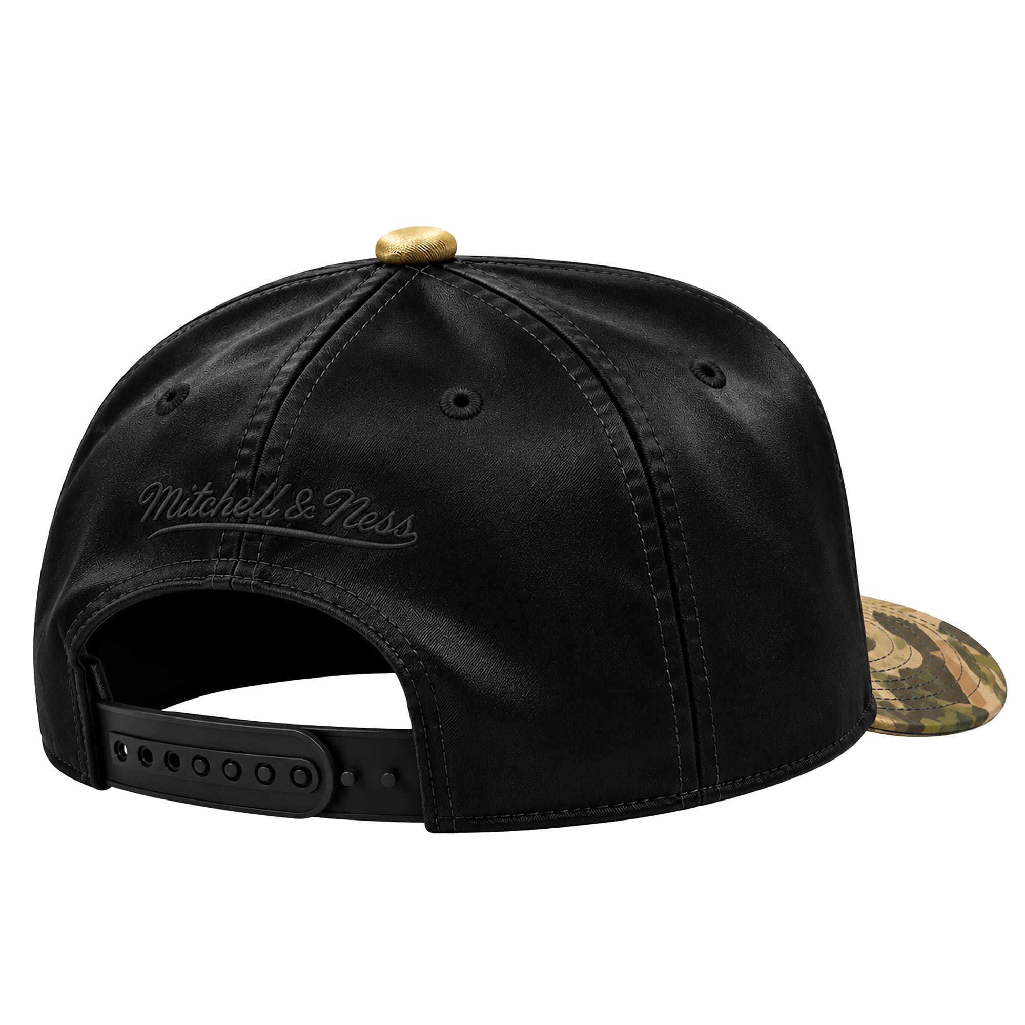 Men's Mitchell & Ness  Black/Camo Toronto Blue Jays Trophy Satin A-Frame Snapback Hat