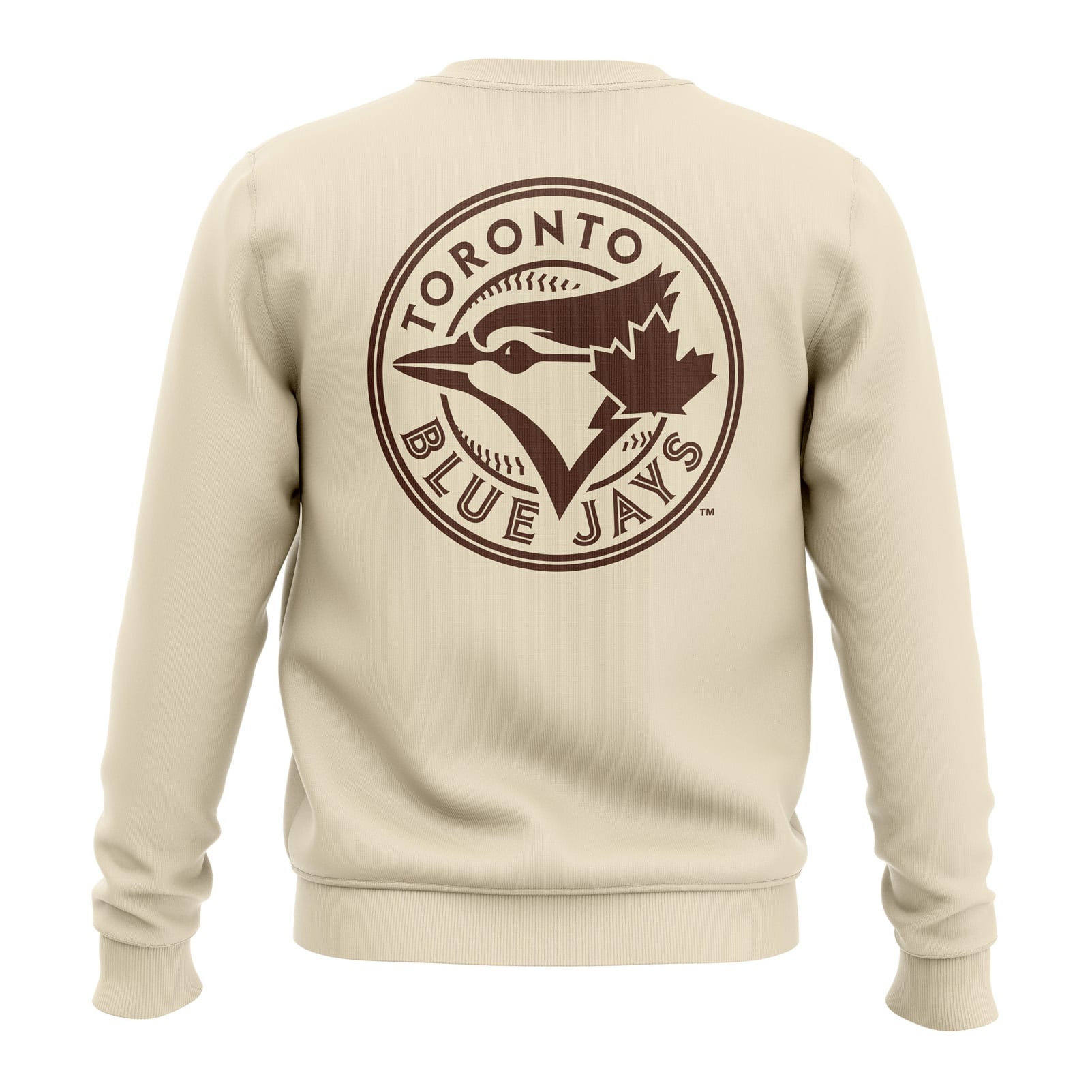 T-shirt à manches longues Mitchell & Ness crème Toronto Blue Jays Core pour homme