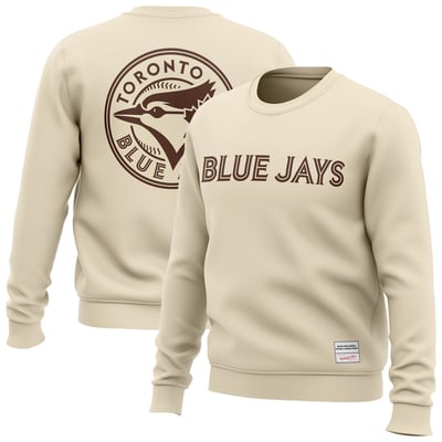 Toronto Blue Jays Mitchell & Ness Core Long Sleeve T-Shirt - Cream