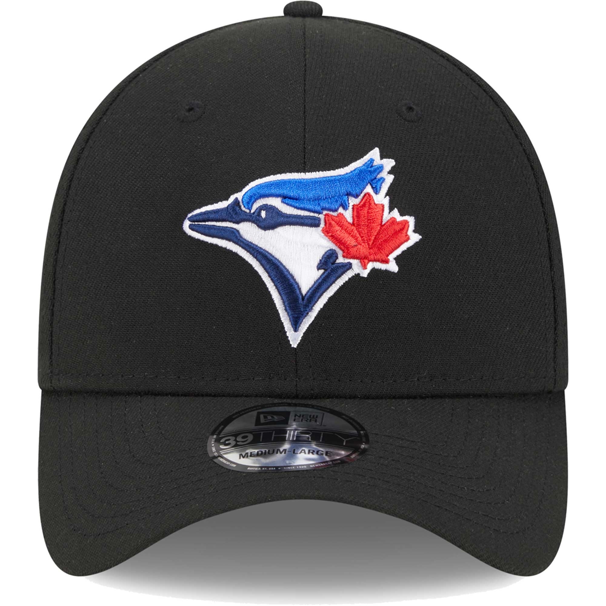 Men's New Era Black Toronto Blue Jays Logo 39THIRTY Flex Hat