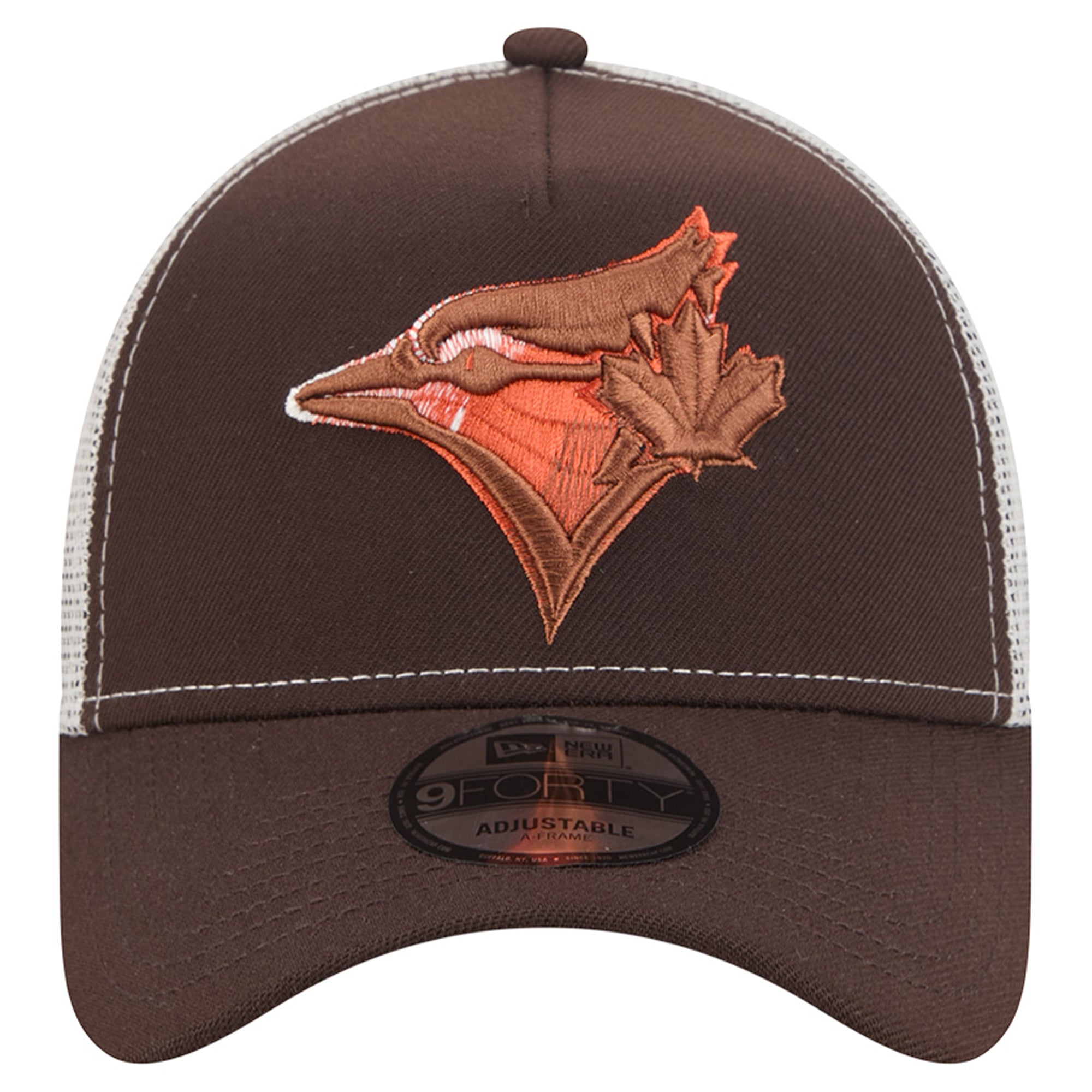 Casquette trucker ajustable New Era 9FORTY marron Toronto Blue Jays Pumpkin Spice pour homme