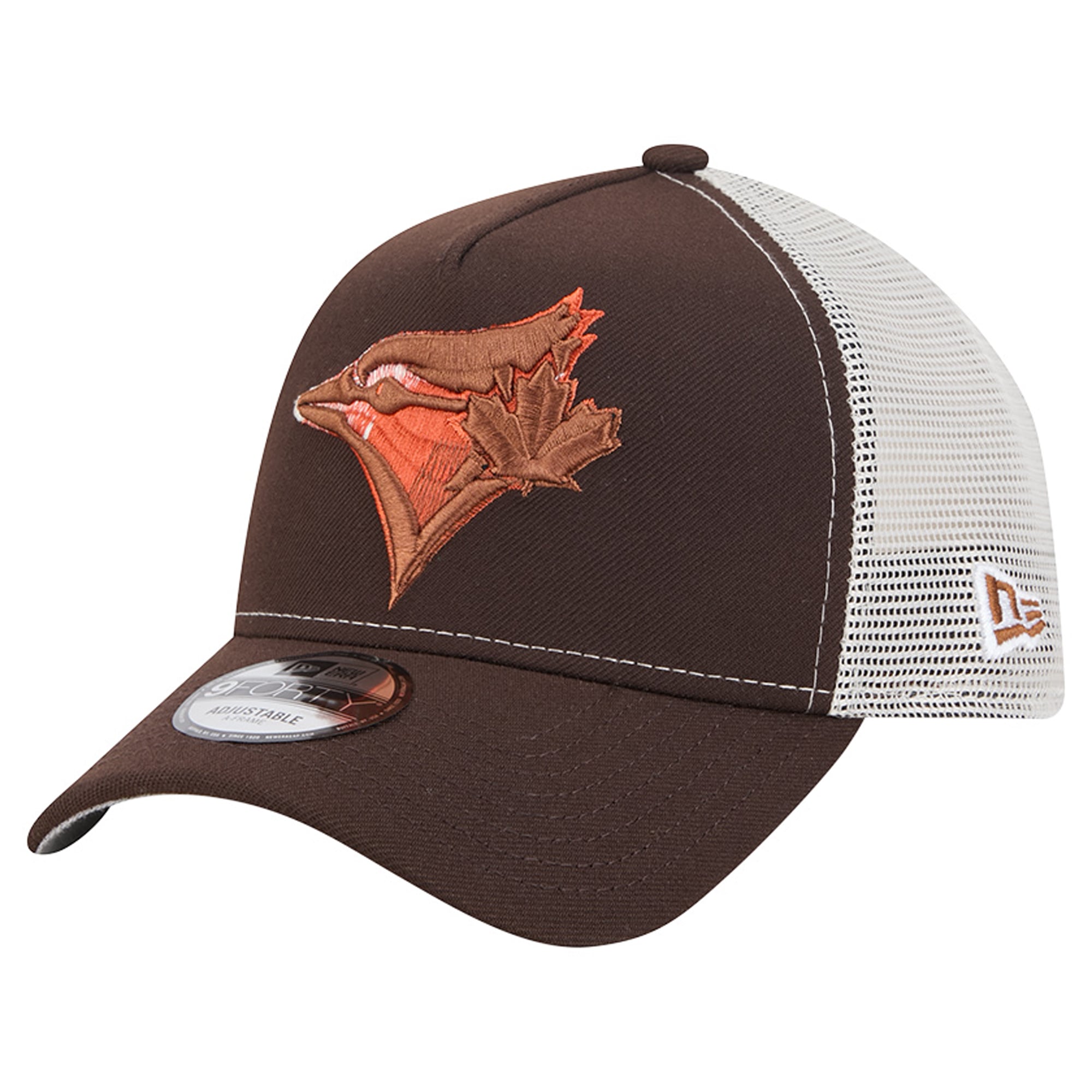 Casquette trucker ajustable New Era 9FORTY marron Toronto Blue Jays Pumpkin Spice pour homme