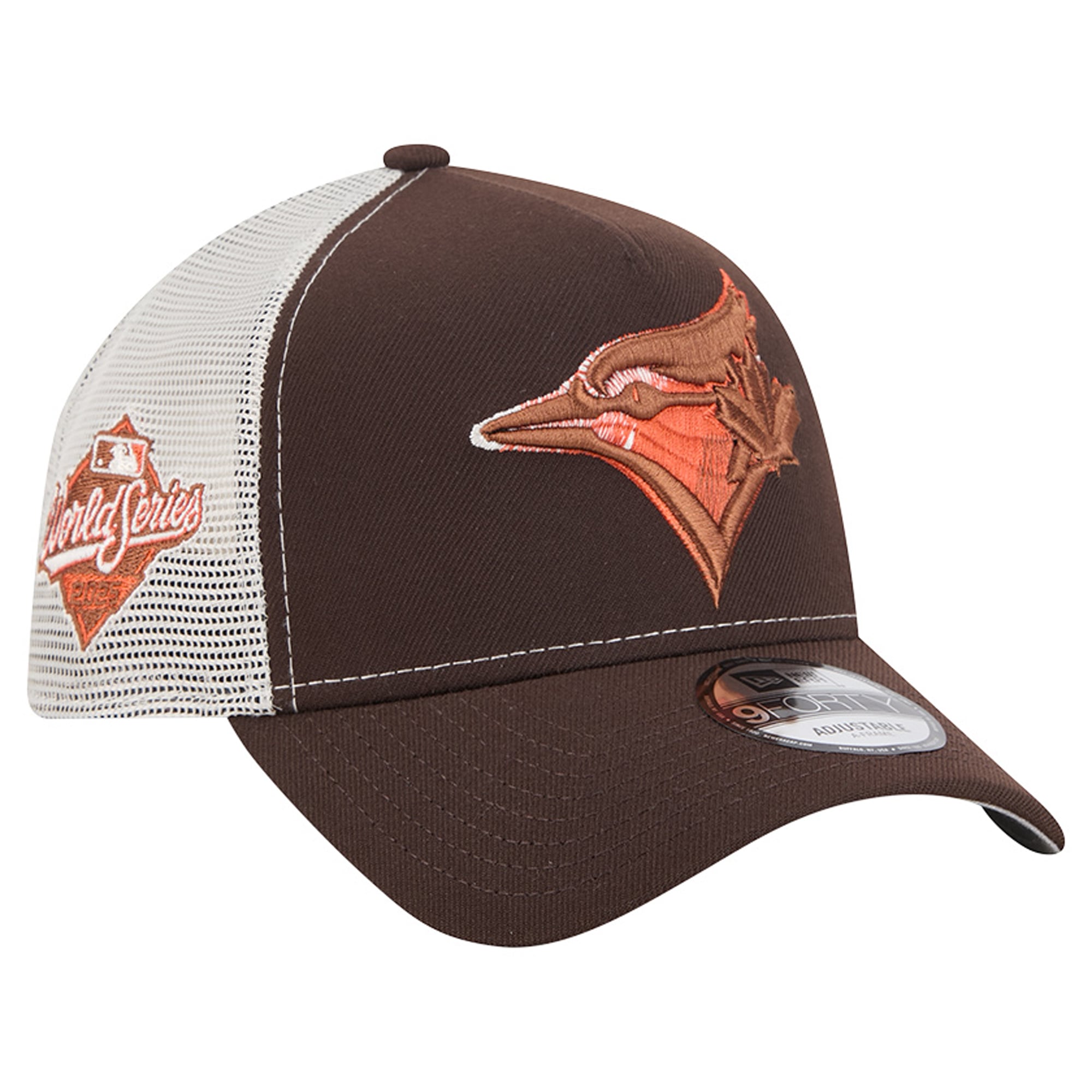 Casquette trucker ajustable New Era 9FORTY marron Toronto Blue Jays Pumpkin Spice pour homme