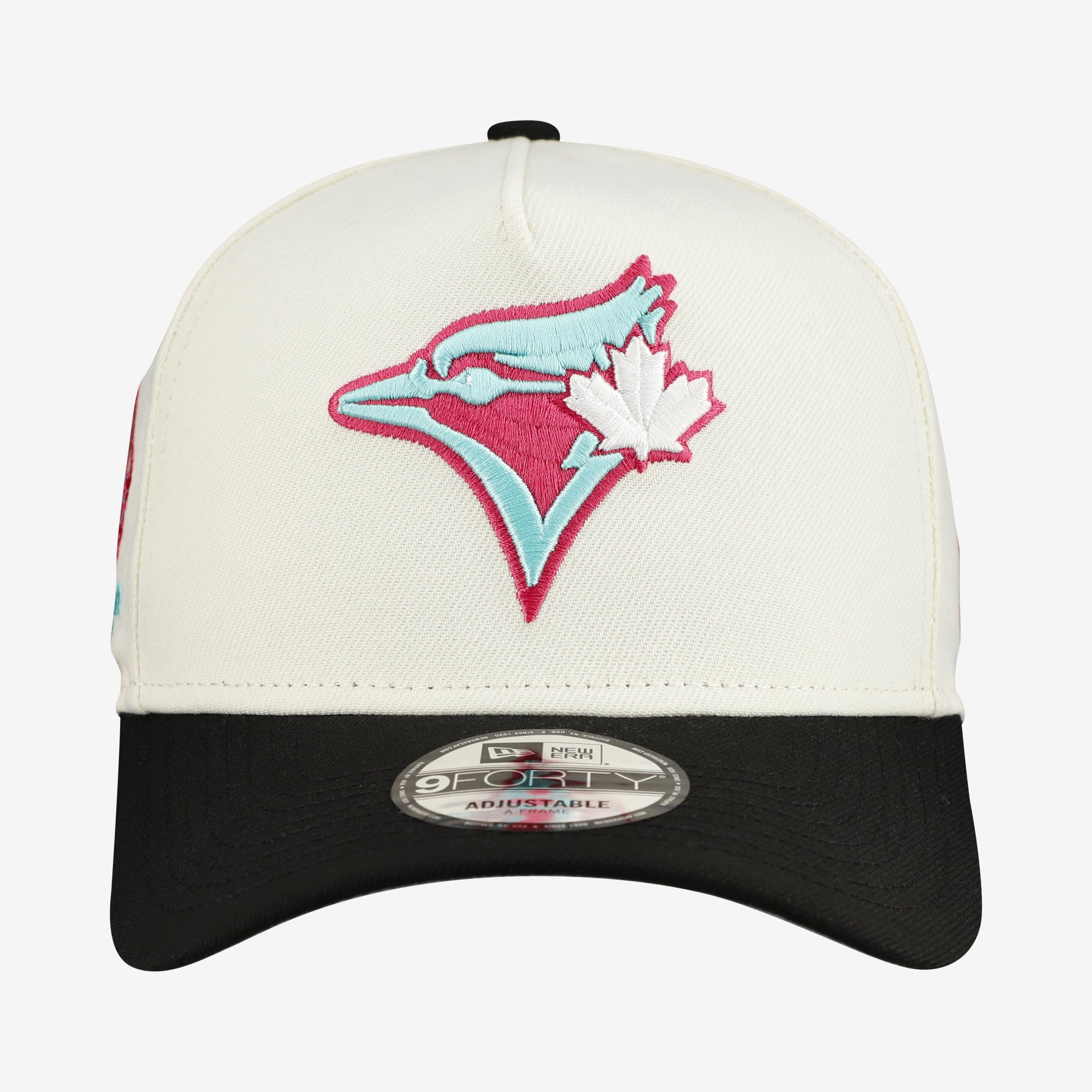 Men's New Era Cream Toronto Blue Jays Stadium Chrome 9FORTY A-Frame Adjustable Hat