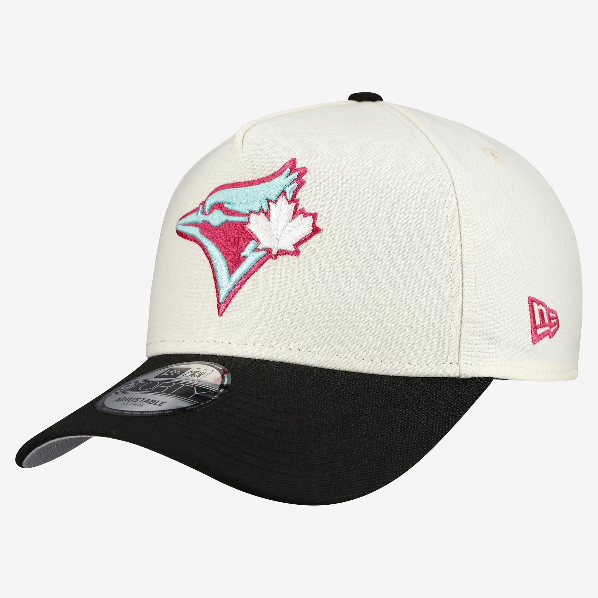 Men's New Era Cream Toronto Blue Jays Stadium Chrome 9FORTY A-Frame Adjustable Hat
