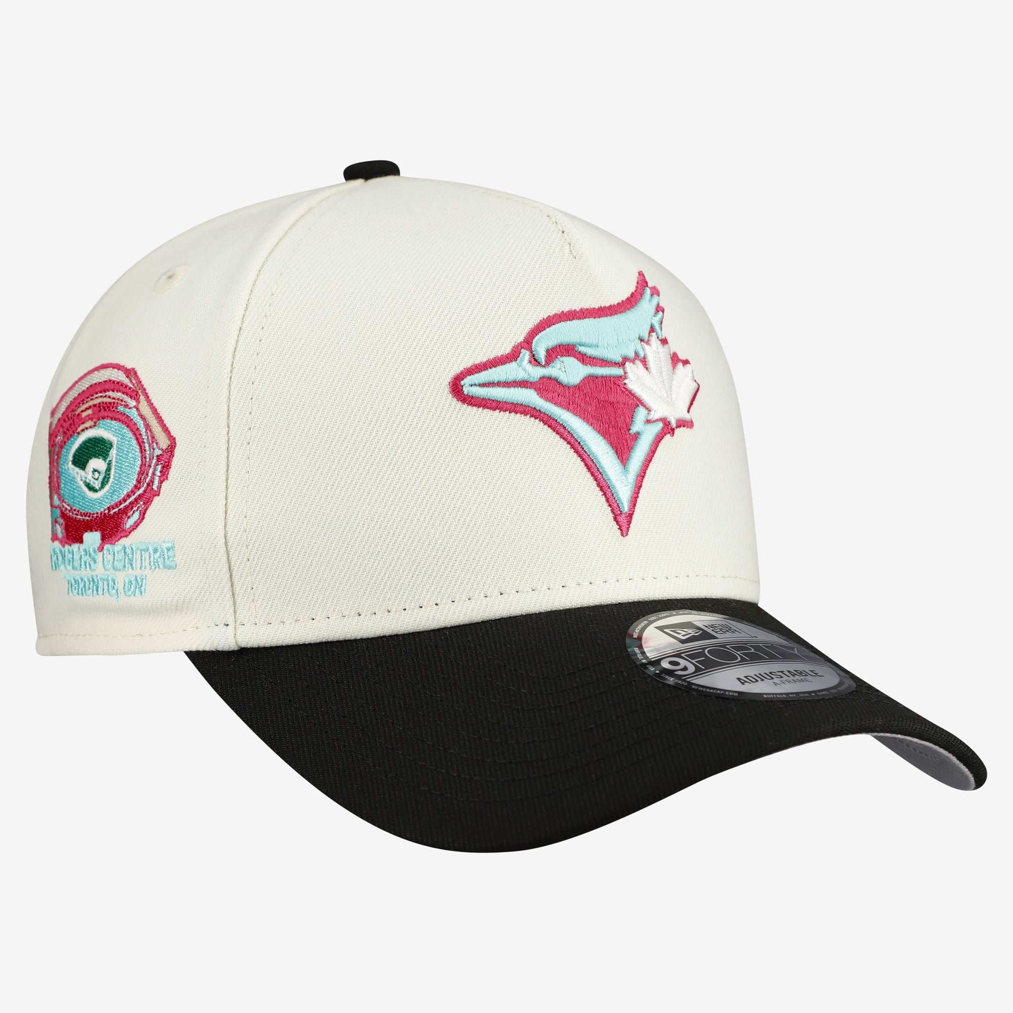 Men's New Era Cream Toronto Blue Jays Stadium Chrome 9FORTY A-Frame Adjustable Hat