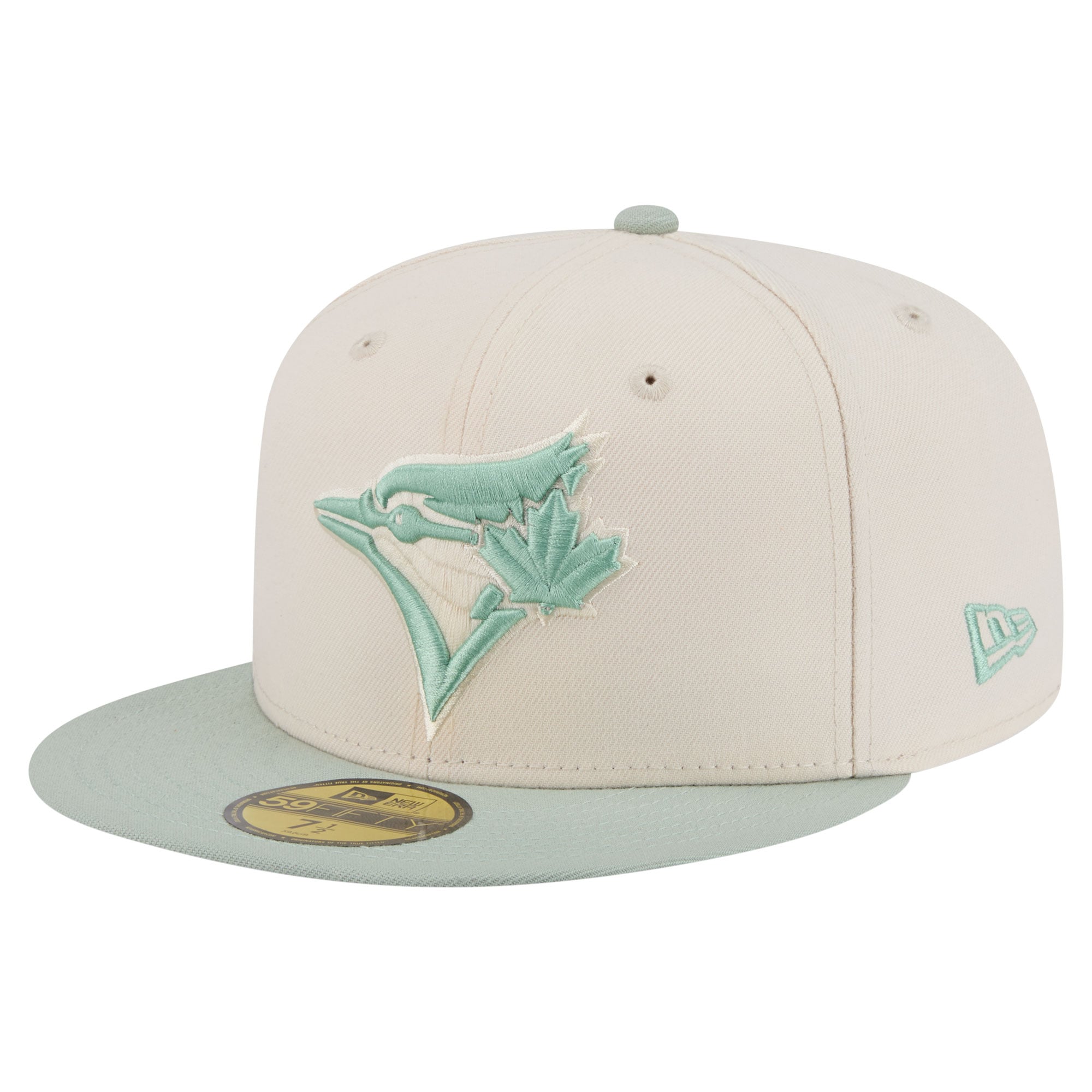 Casquette ajustée New Era crème/verte Toronto Blue Jays 59FIFTY pour homme