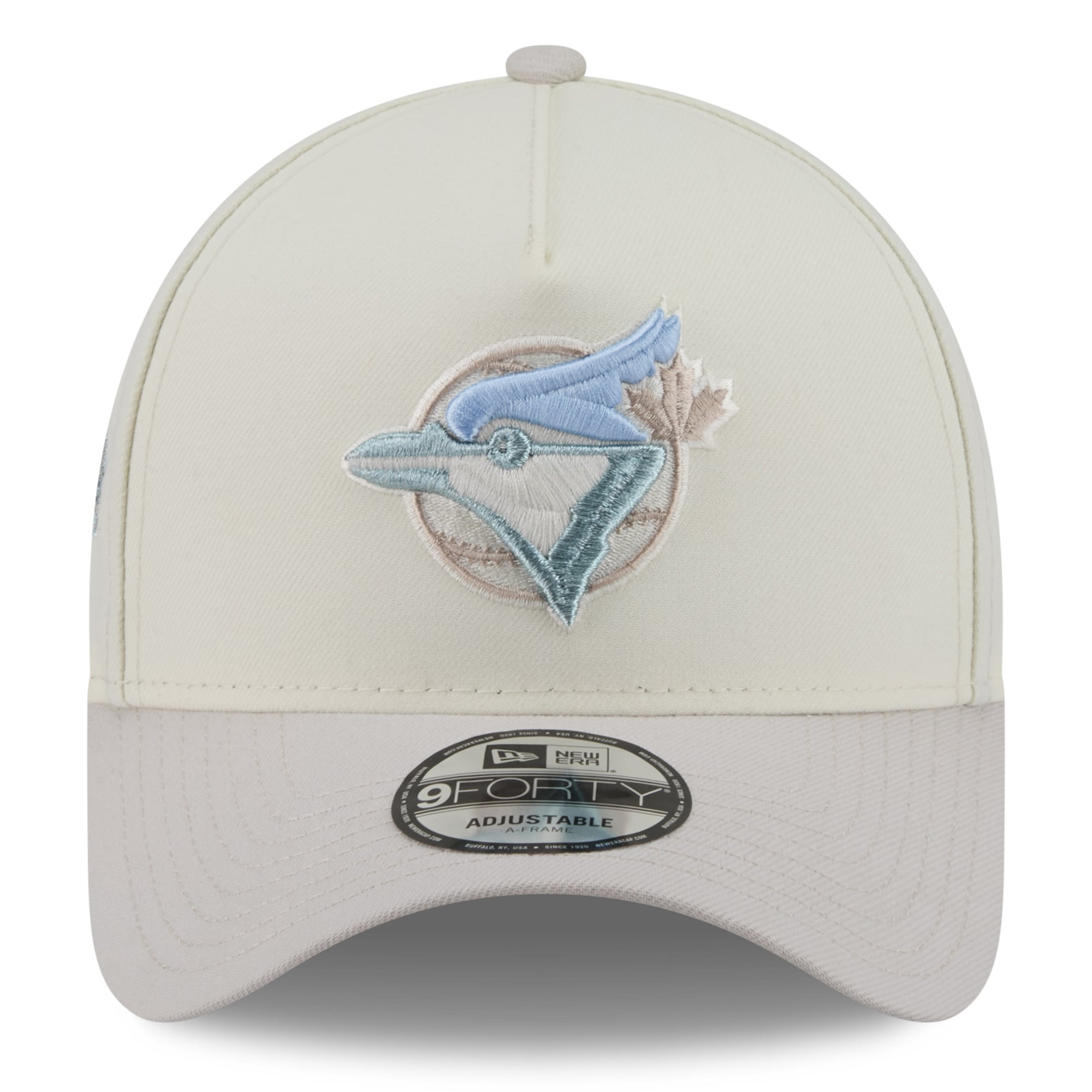 Men's New Era Natural Toronto Blue Jays Crisp Equinox World Series 9FORTY A-Frame Adjustable Hat