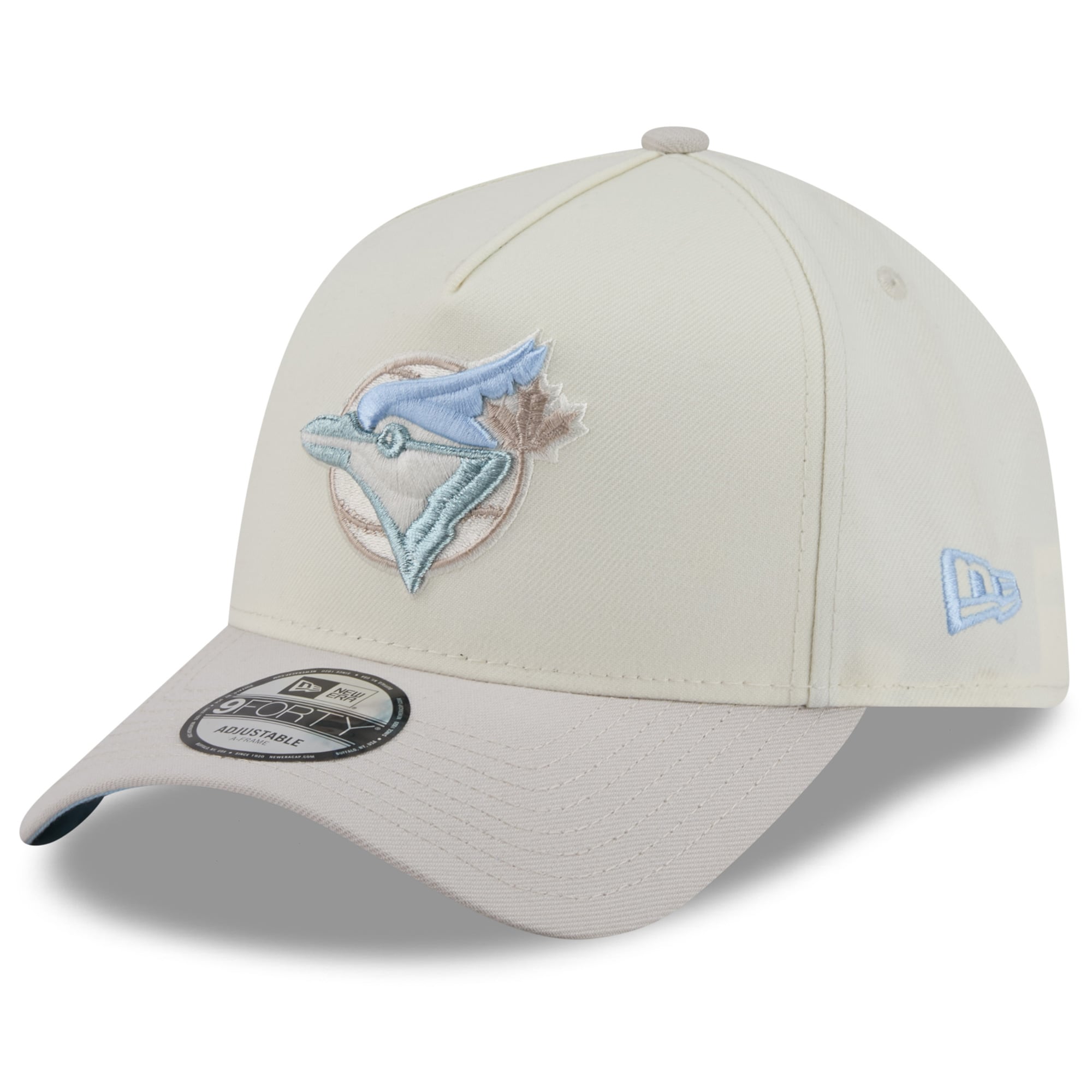 Men's New Era Natural Toronto Blue Jays Crisp Equinox World Series 9FORTY A-Frame Adjustable Hat