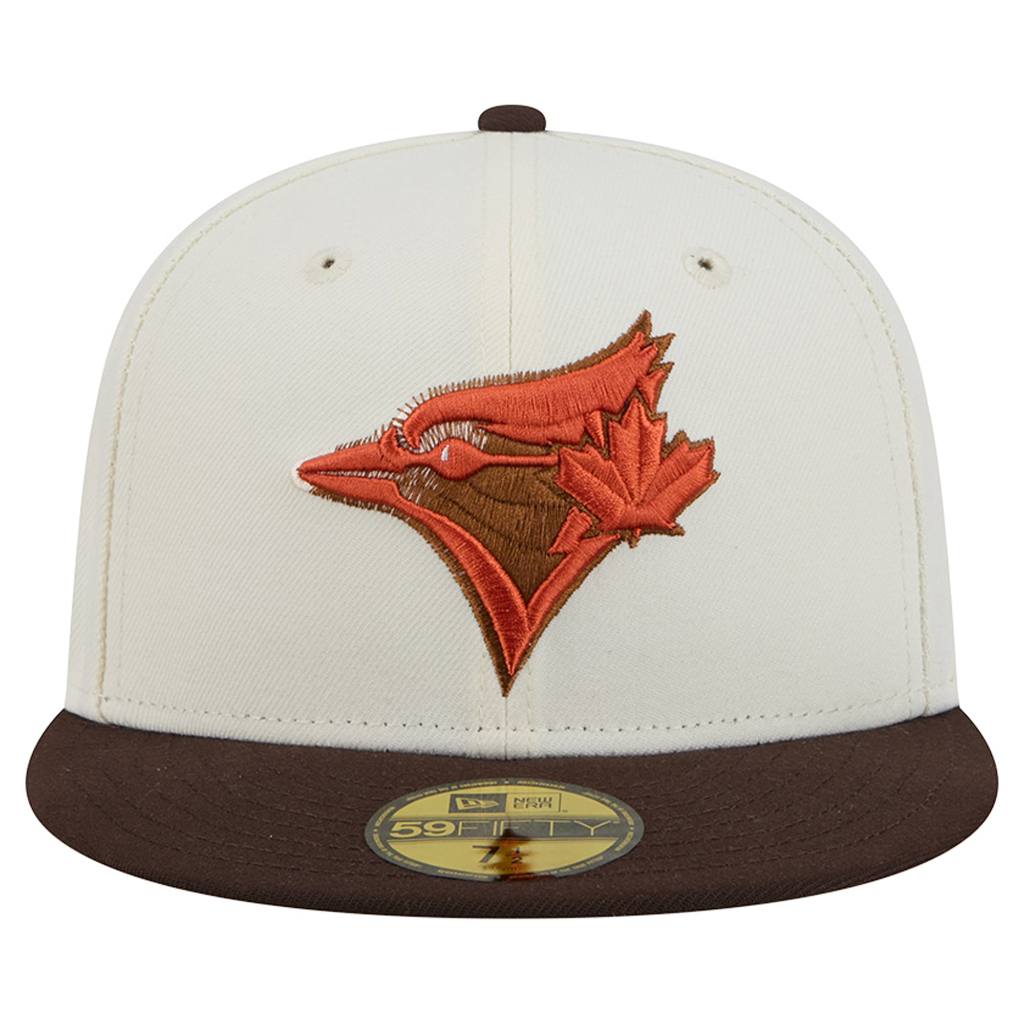 Men's New Era Natural/Brown Toronto Blue Jays Pumpkin Spice 59FIFTY Fitted Hat