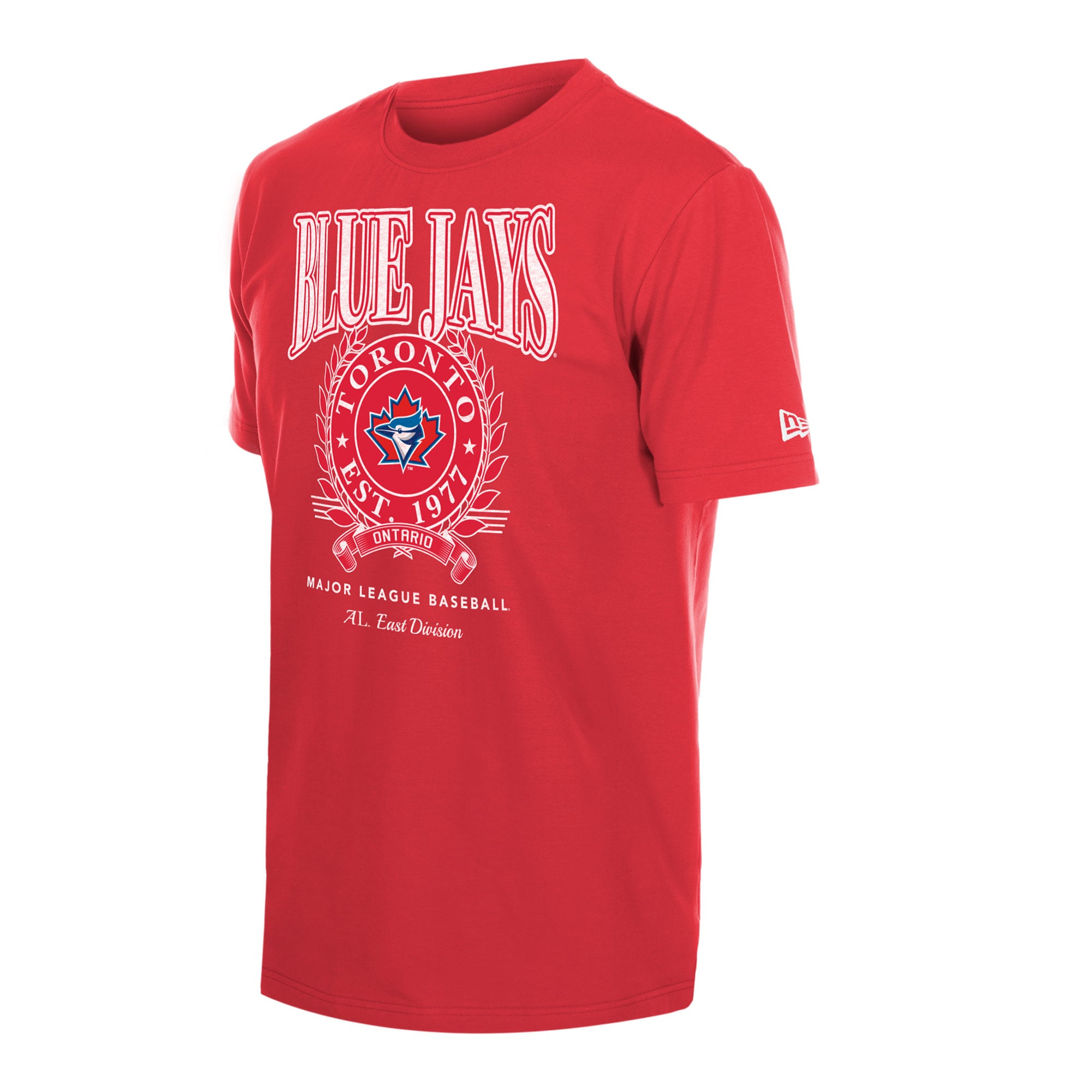 T-shirt New Era rouge pour homme avec logo graphique des Blue Jays de Toronto