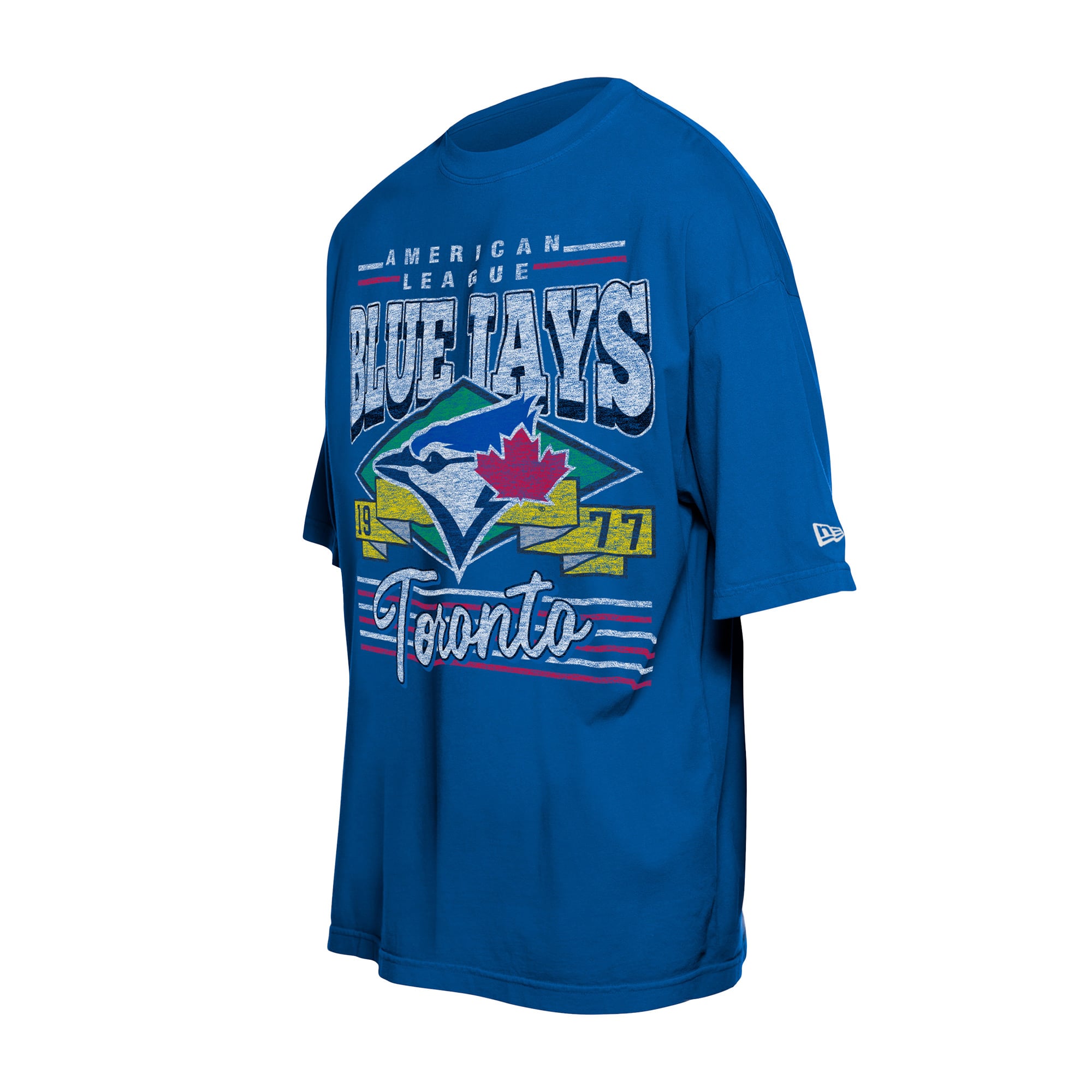 T-shirt à imprimé vieilli Toronto Blue Jays Royal New Era pour homme