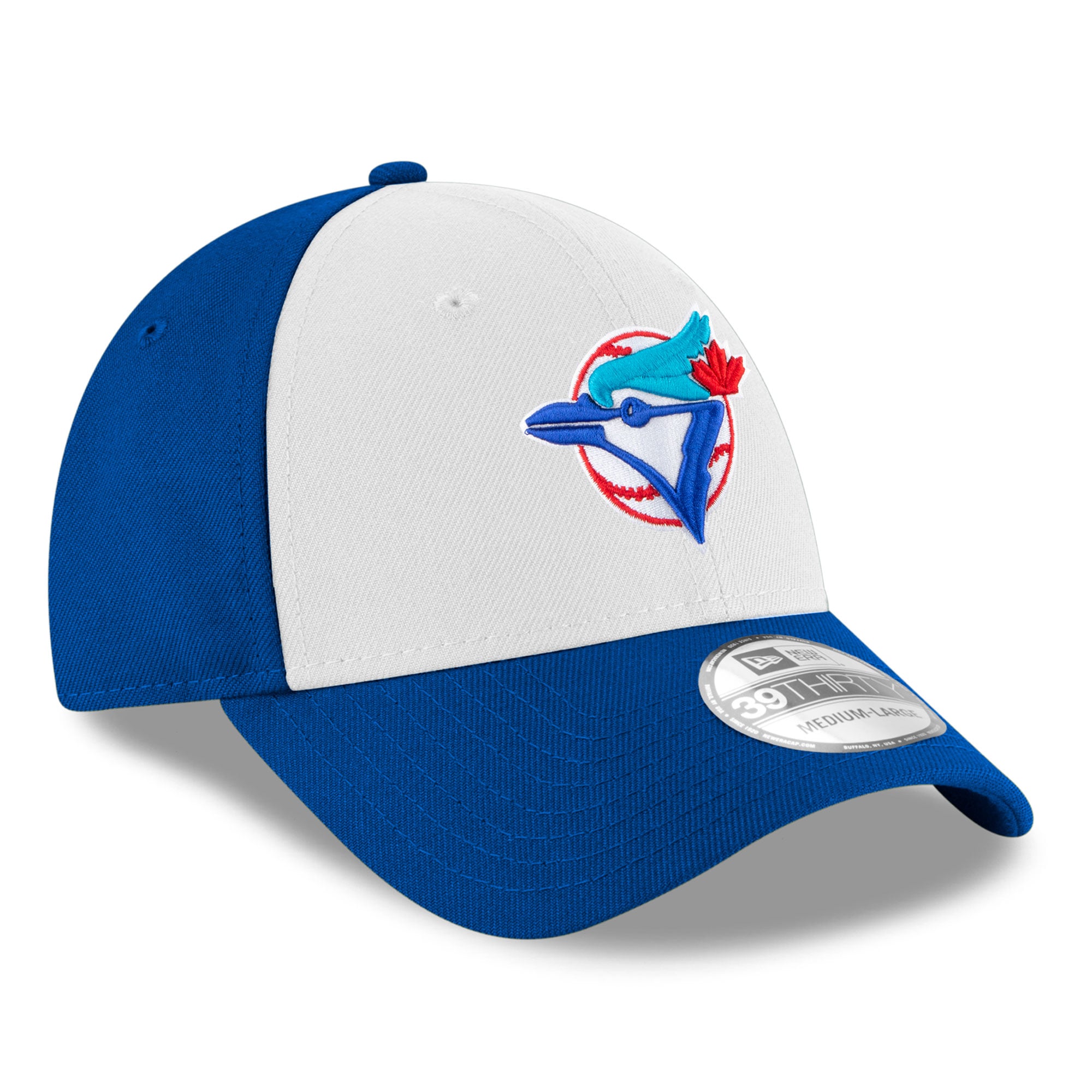 Men's New Era White/Royal Toronto Blue Jays Coop On-Field 39THIRTY Flex Hat
