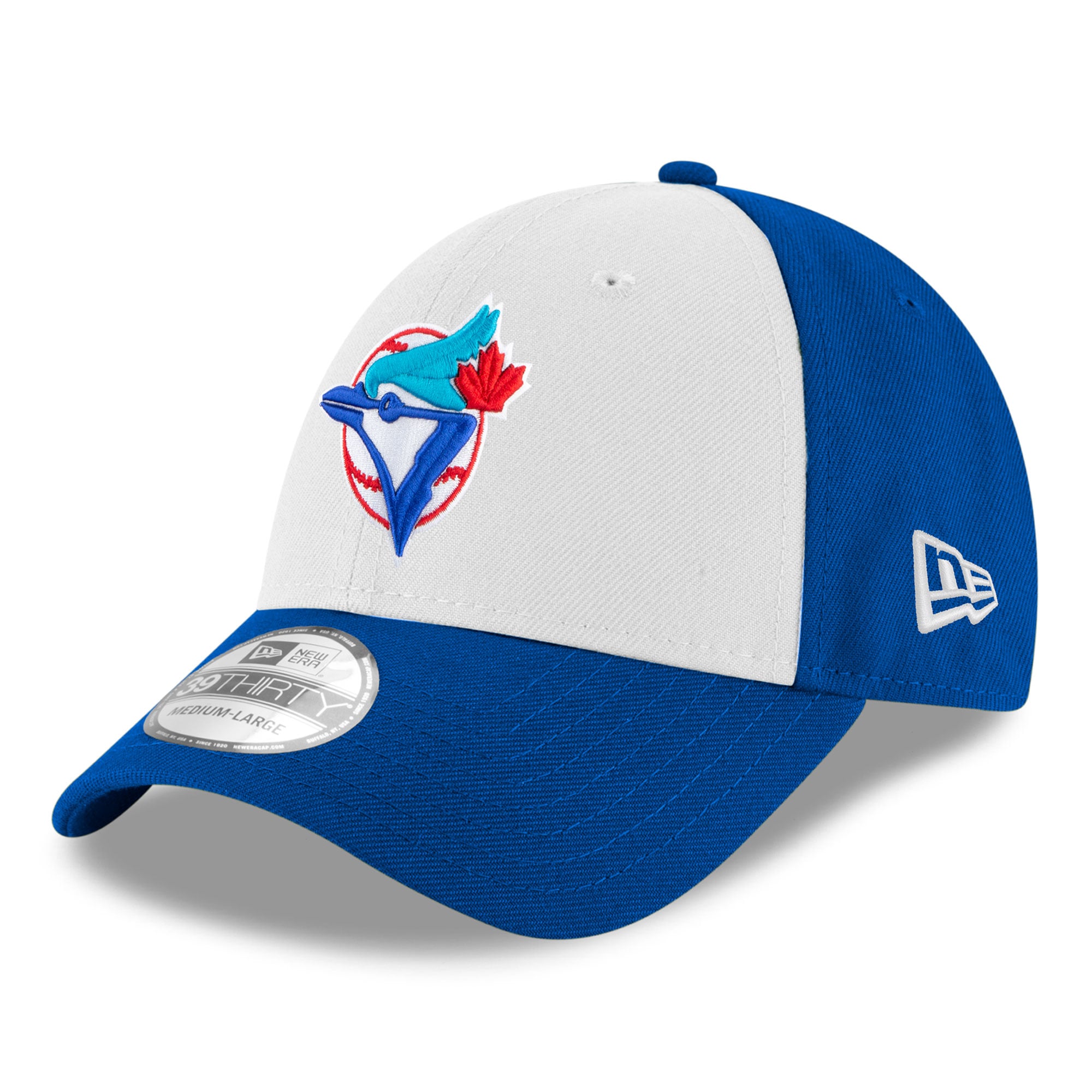 Men's New Era White/Royal Toronto Blue Jays Coop On-Field 39THIRTY Flex Hat