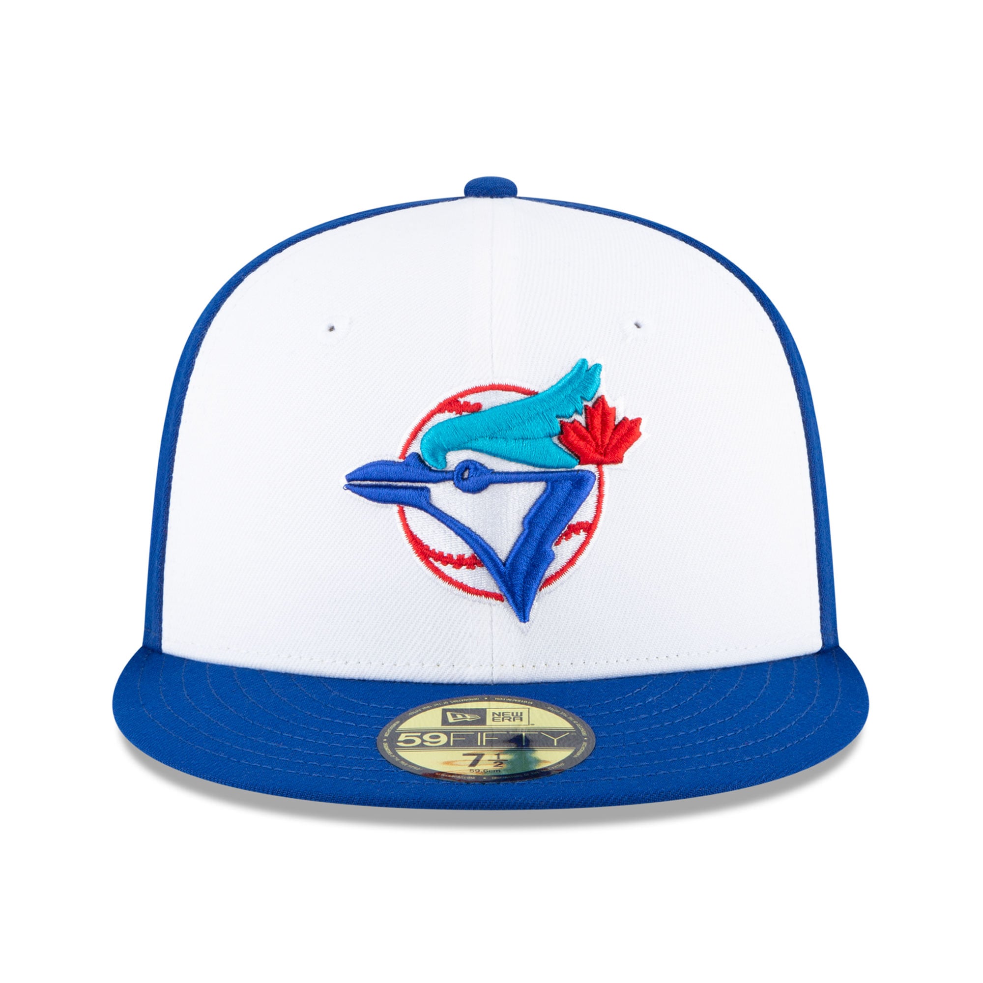 Men's New Era White/Royal Toronto Blue Jays Coop On-Field 59FIFTY Fitted Hat
