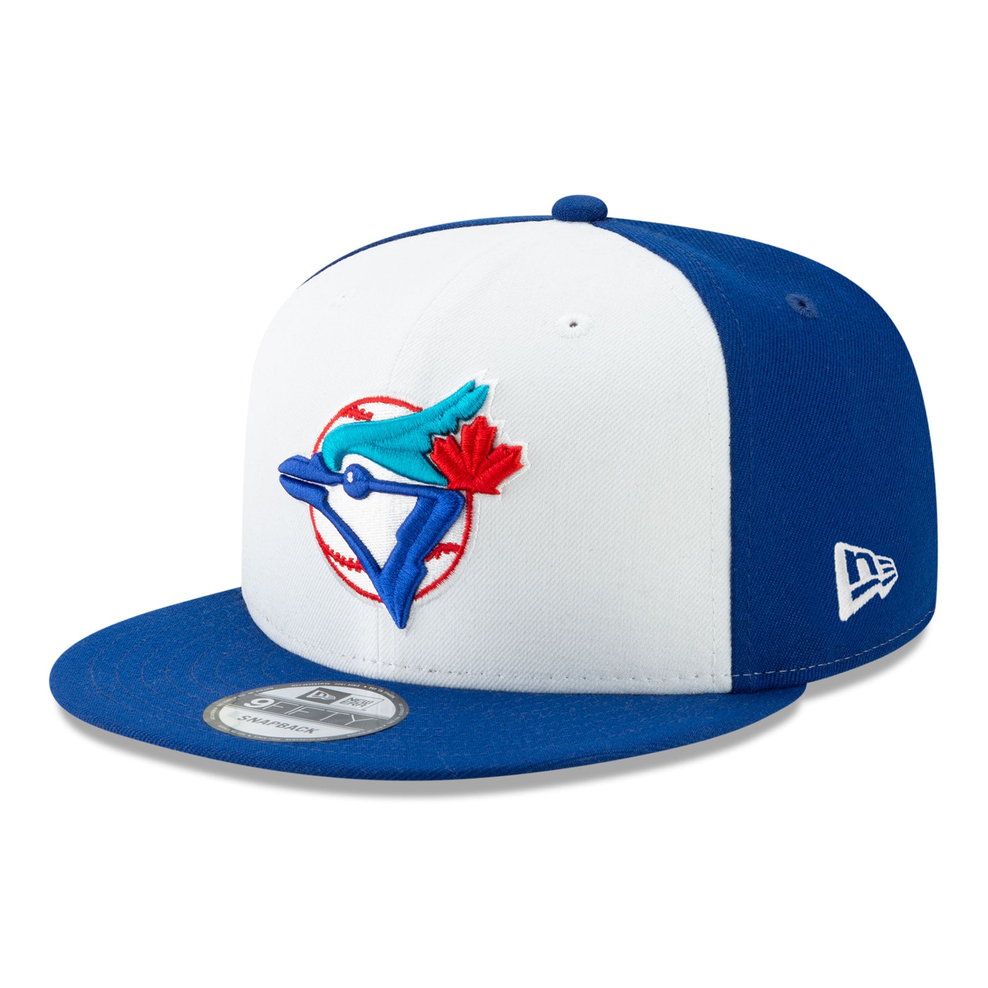 Men's New Era White/Royal Toronto Blue Jays Coop On-Field 9FIFTY Adjustable Hat